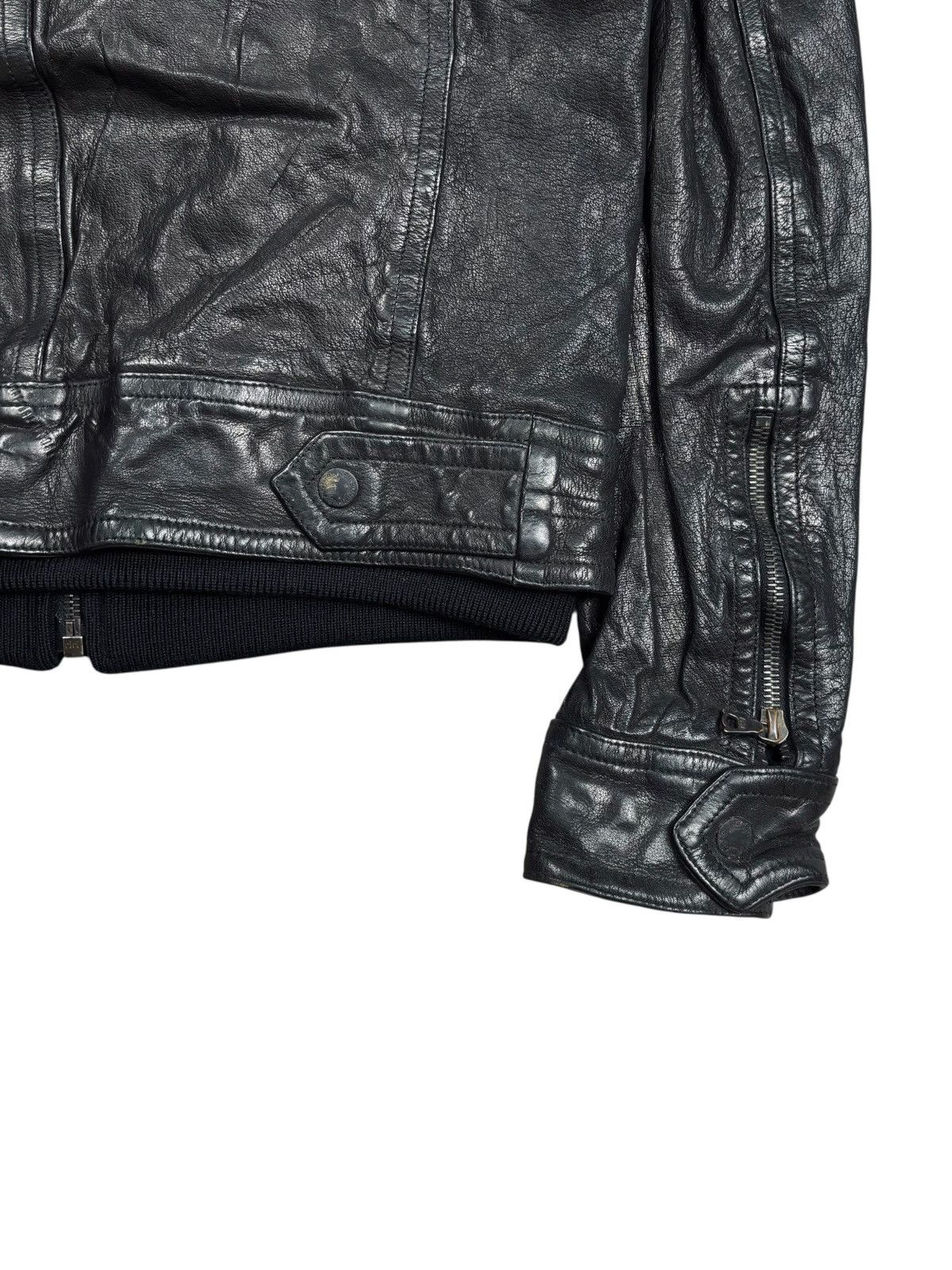 Neil Barrett 2000s Neil Barrett Indie Sleaze Hooded Leather Jacket Size US M / EU 48-50 / 2 - 7 Thumbnail