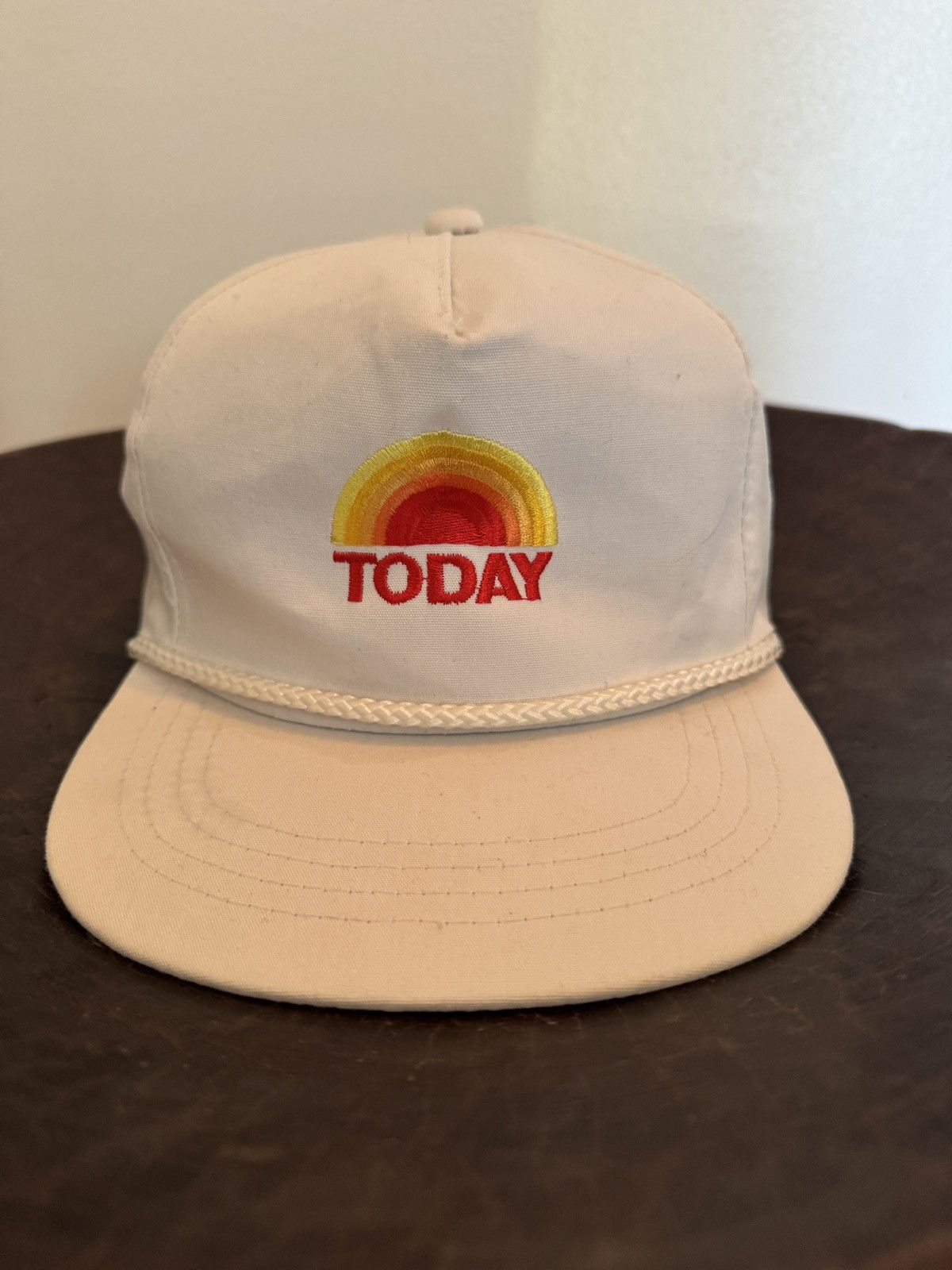 Vintage Vintage 80s NBC Today Show Leather Strapback Hat Size ONE SIZE - 1 Thumbnail