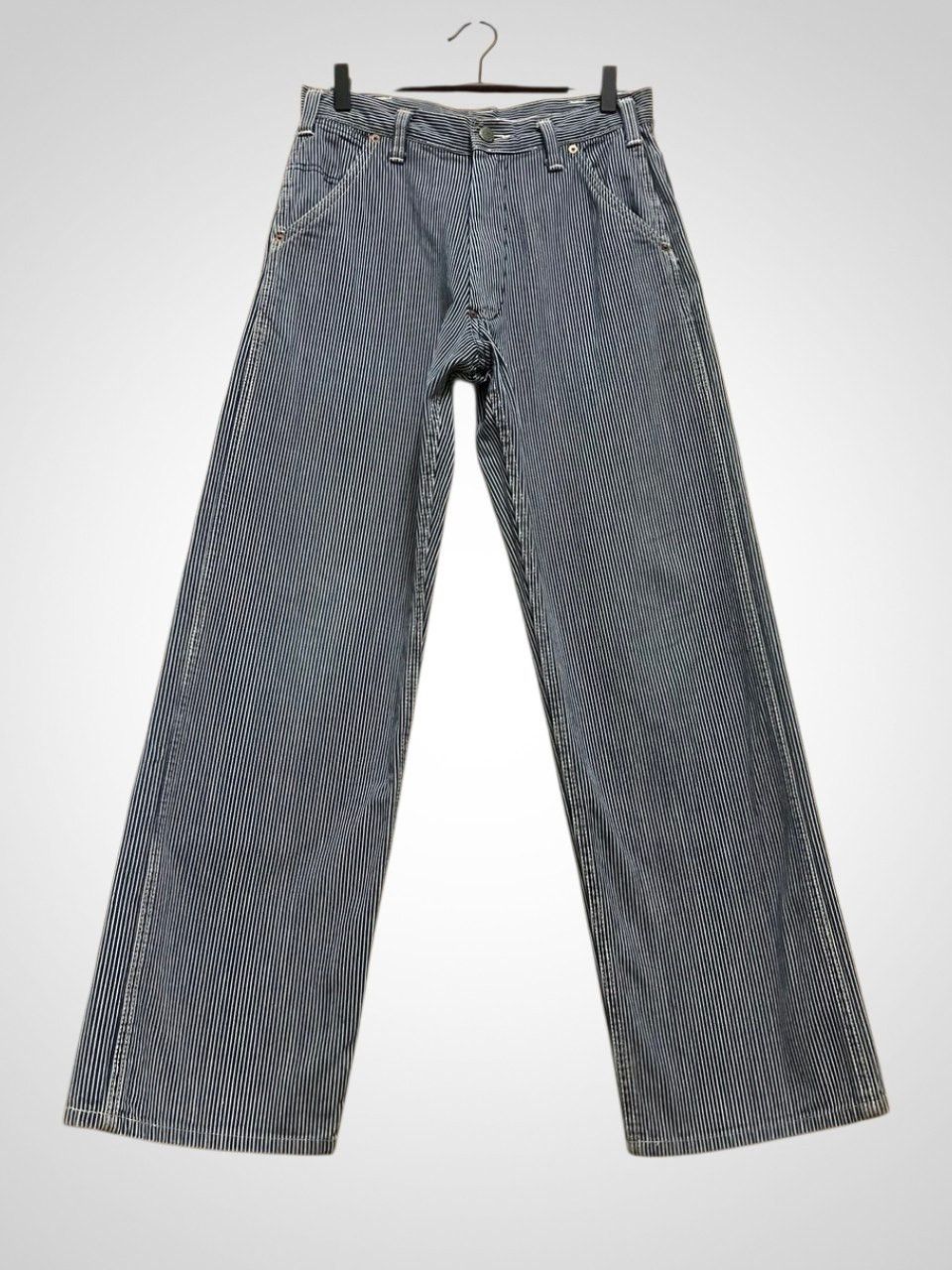 Vintage Oshkosh Hickory Stripe Pant Talon Zipper Archive in Blue, Men's (Size 29) — image 3 of 6