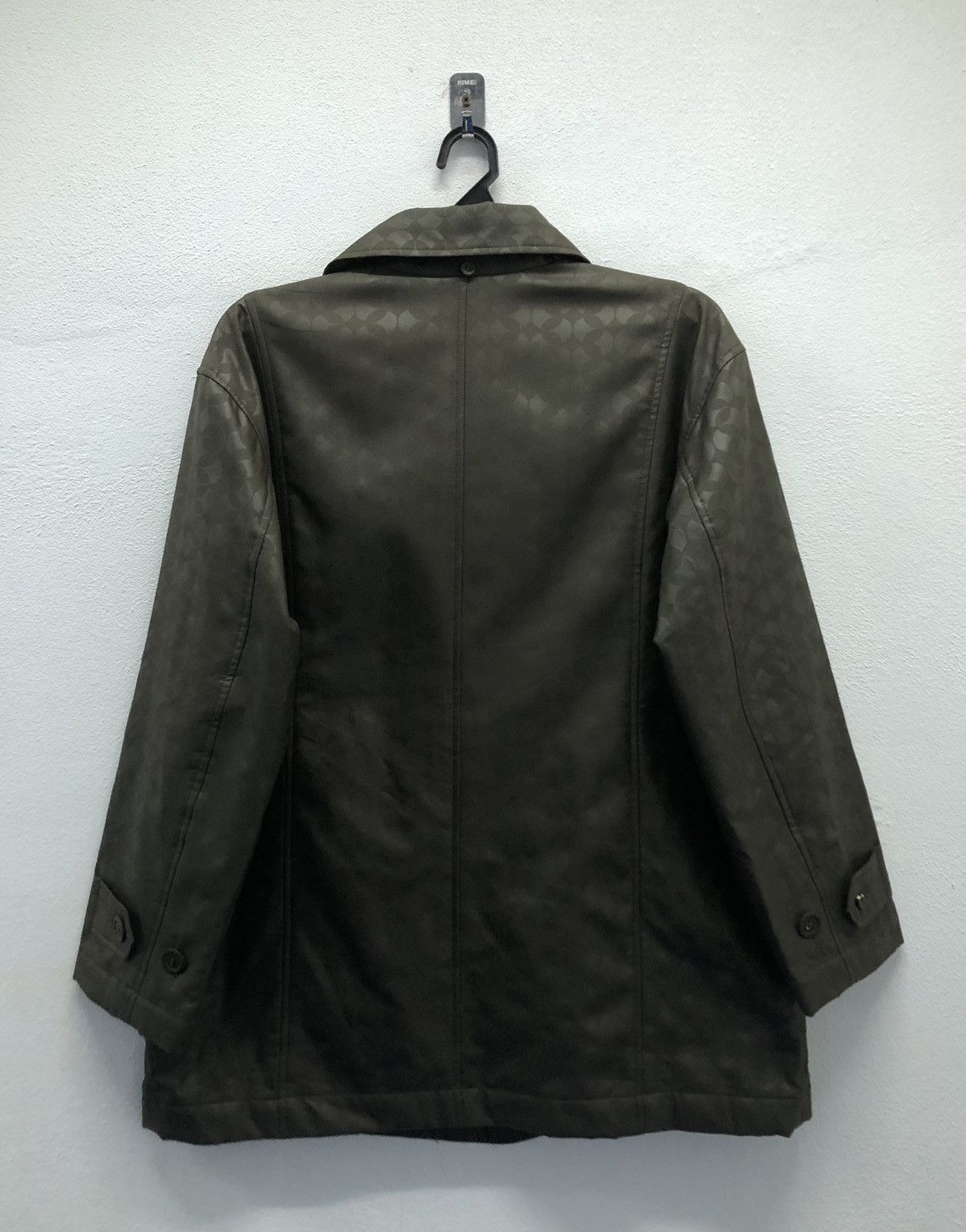 Vintage Issey Miyake Olive Green "WINDCOAT" Patterned Made in Japan Size US M / EU 48-50 / 2 - 2 Thumbnail