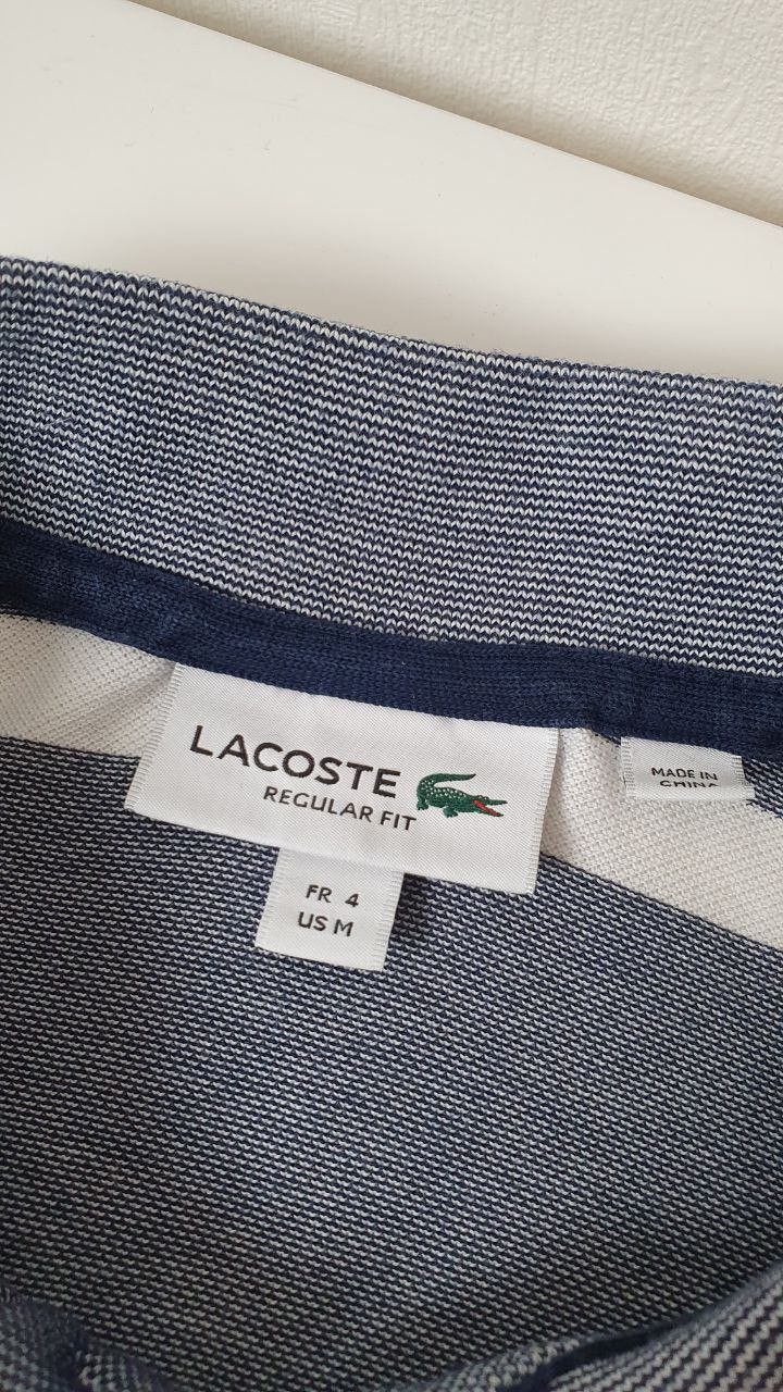 Lacoste Men's t-shirt Lacoste Poloshirt Grey white Size M Fr 4 Size US M / EU 48-50 / 2 - 7 Thumbnail