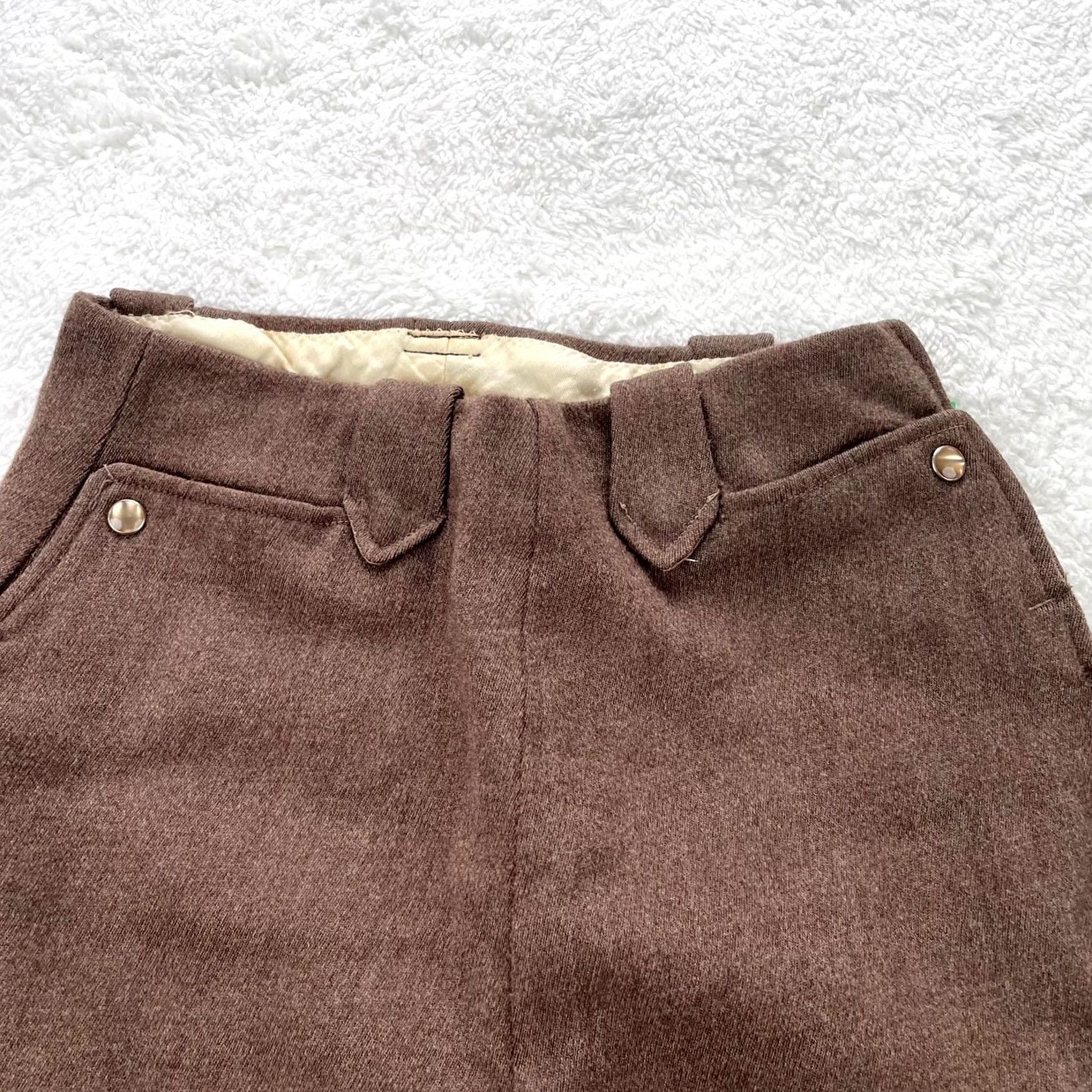 Vintage VINTAGE H Bar C Ranchwear Pants Womens 22 Brown Wool Straight Side Zip Western Mens? Wait Size 40" / US 18 - 6 Thumbnail