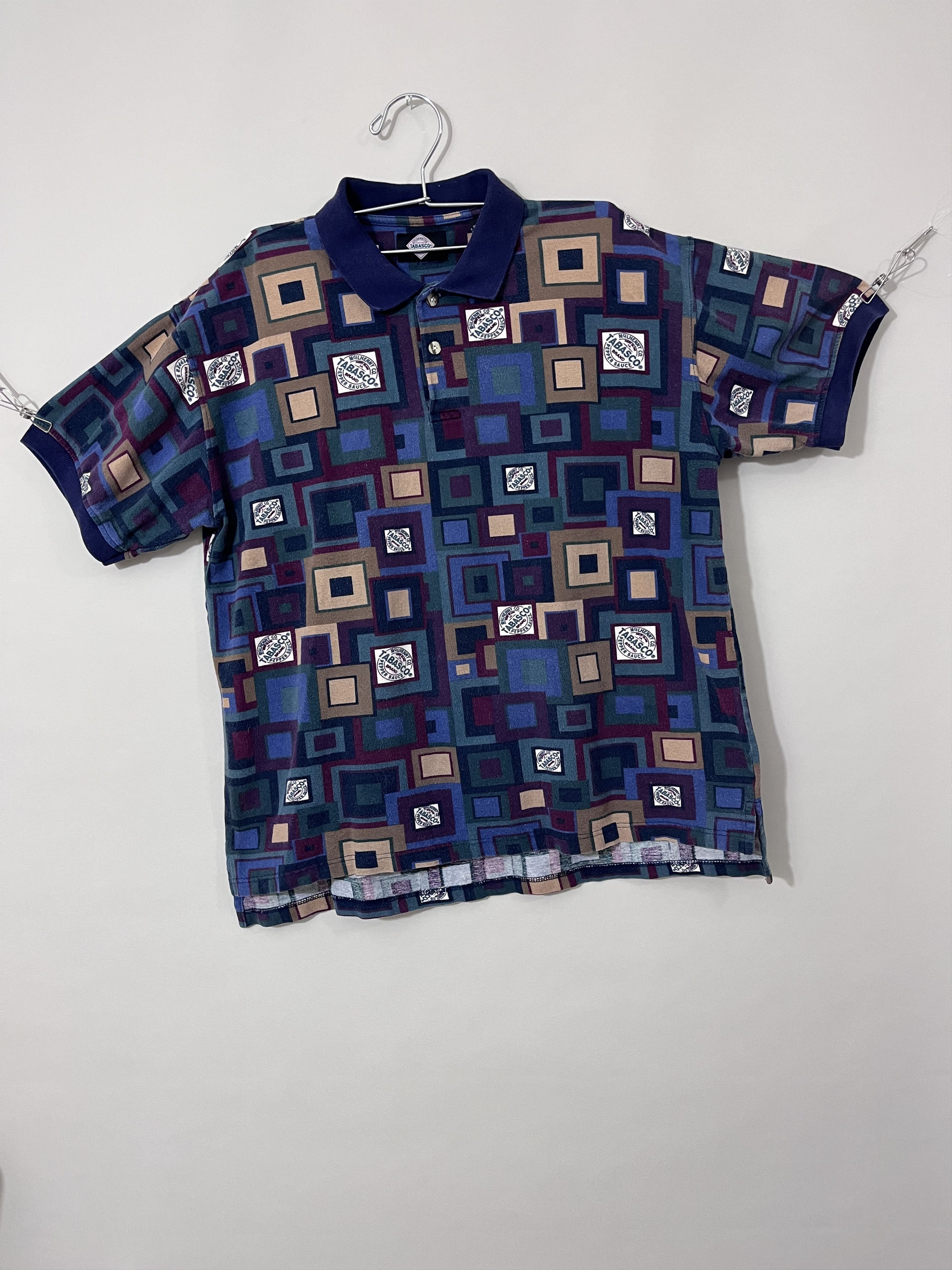 Tabasco Vtg 90s Tabasco Polo Shirt Multicolor Hot Sauce Retro size L Size US L / EU 52-54 / 3 - 1 Thumbnail
