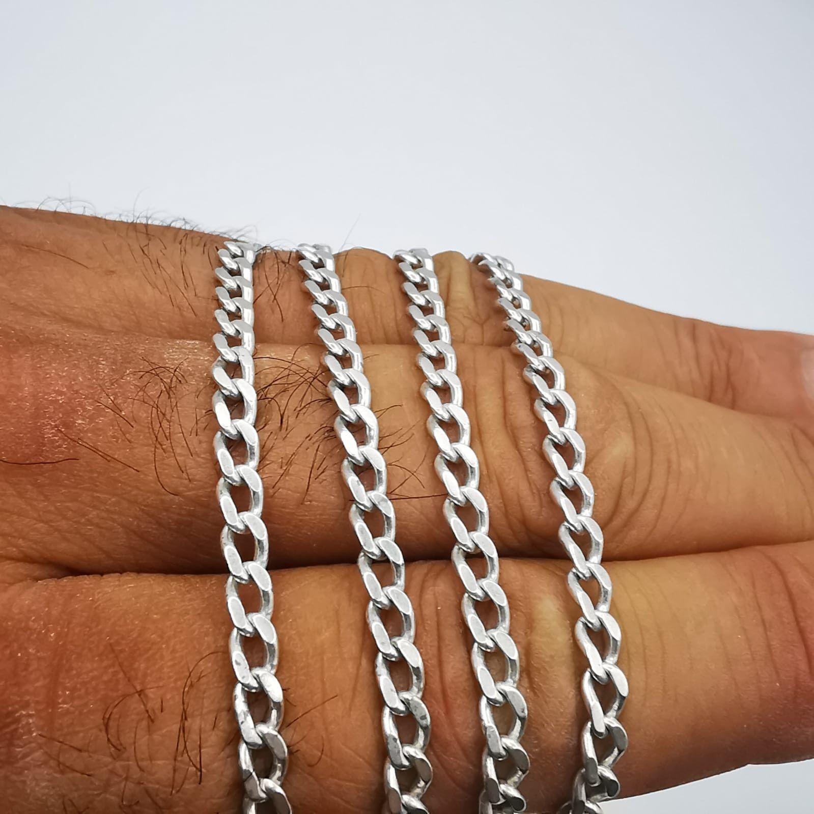 Sterling Silver Vintage Chain, 925 Sterling Silver, Signed 18,31g Size ONE SIZE - 3 Thumbnail
