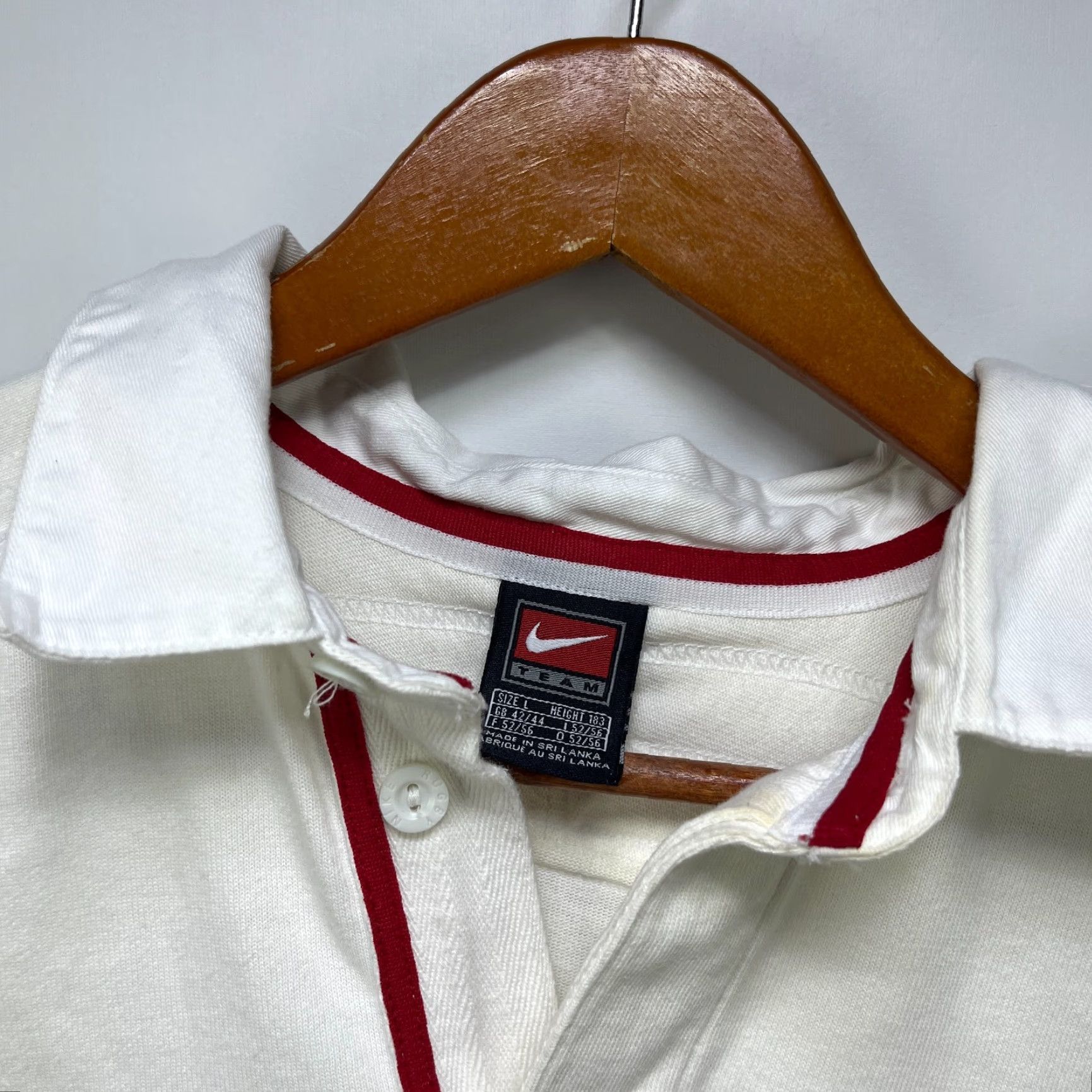 Nike VINTAGE Nike England Rugby Union Polo Long Sleeve Shirt Large Size US L / EU 52-54 / 3 - 5 Thumbnail