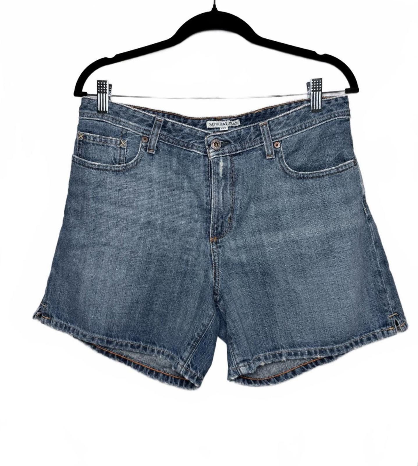 Polo Ralph Lauren Vintage Y2K Basic Blue Denim Jean Shorts Size 29" - 1 Thumbnail