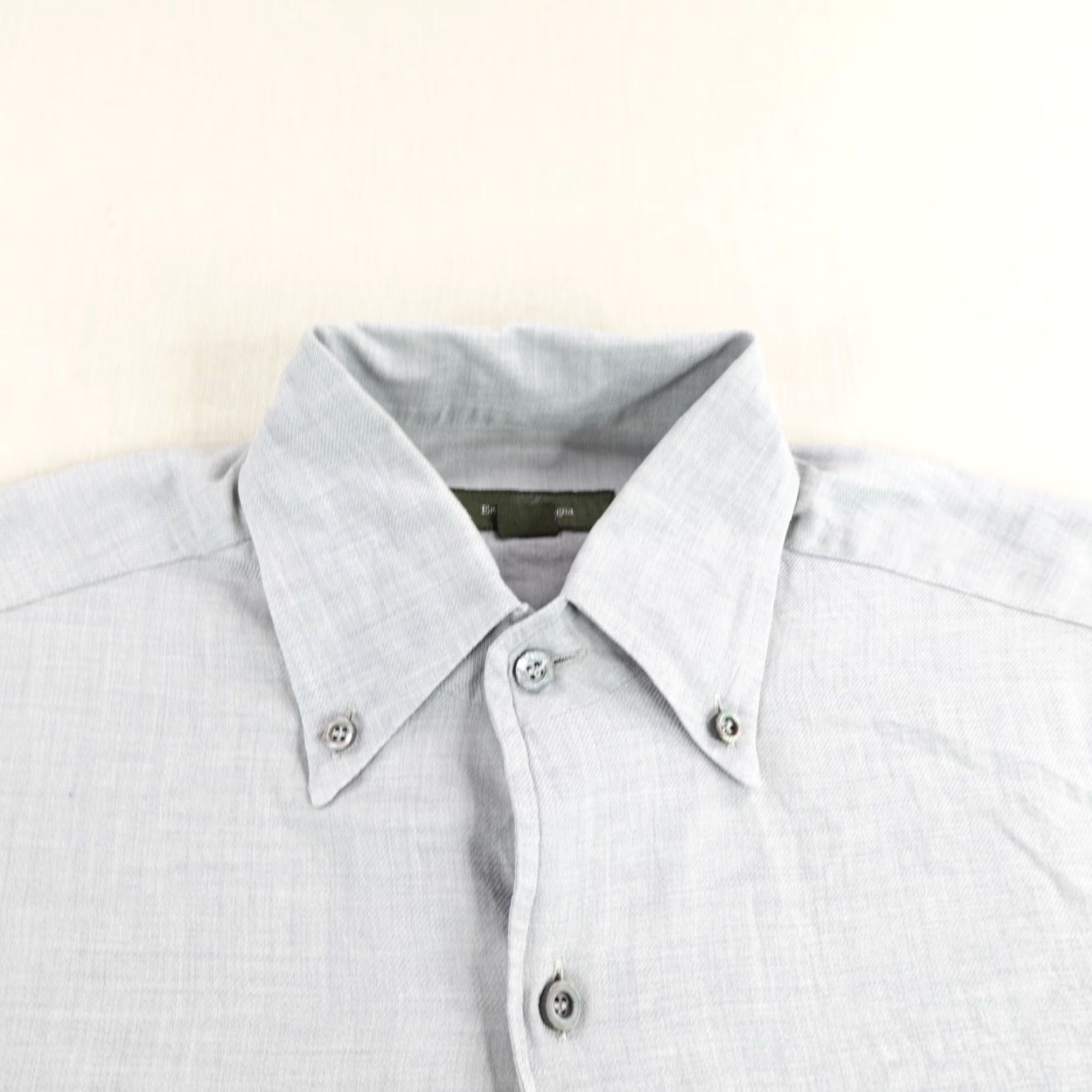 Ermenegildo Zegna VINTAGE Ermenegildo Zegna Dress Shirt Mens Small Long Sleeve Gray Cotton Button-Down Business Casual Italy Size US S / EU 44-46 / 1 - 2 Thumbnail