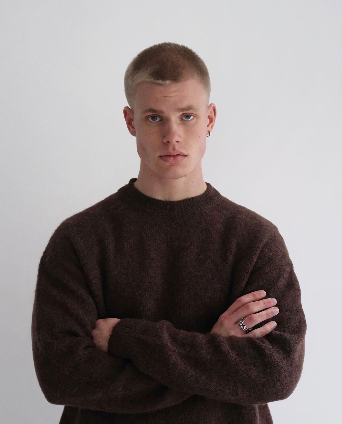 Other Second Skin Comfort Wool Knit Crewneck Sweater - Dark Brown Size US M / EU 48-50 / 2 - 1 Thumbnail