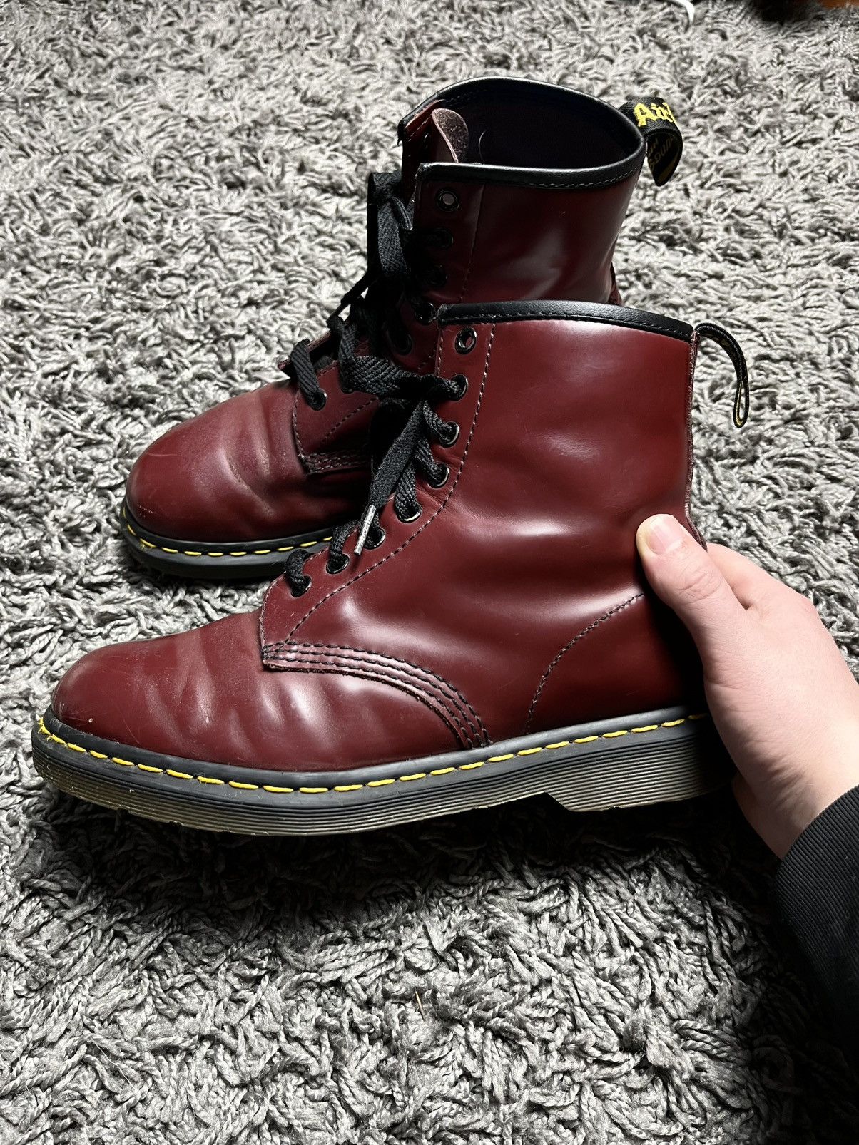 Dr. Martens Dr. Martens 1460 Smooth Leather Boots | Cherry Red | US 8M Size US 9 / EU 42 - 1 Thumbnail