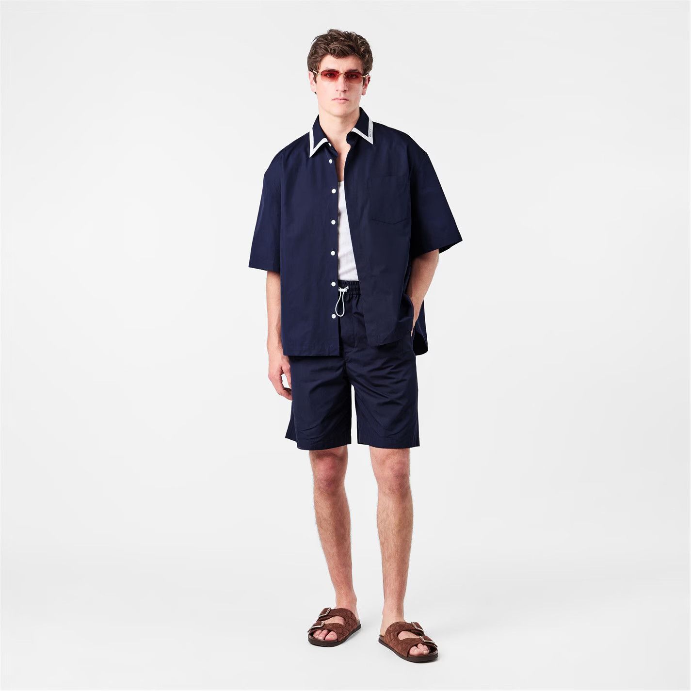 Gucci o1g2r1mq0426 Bermuda Shorts in Blue Size US 34 / EU 50 - 6 Thumbnail