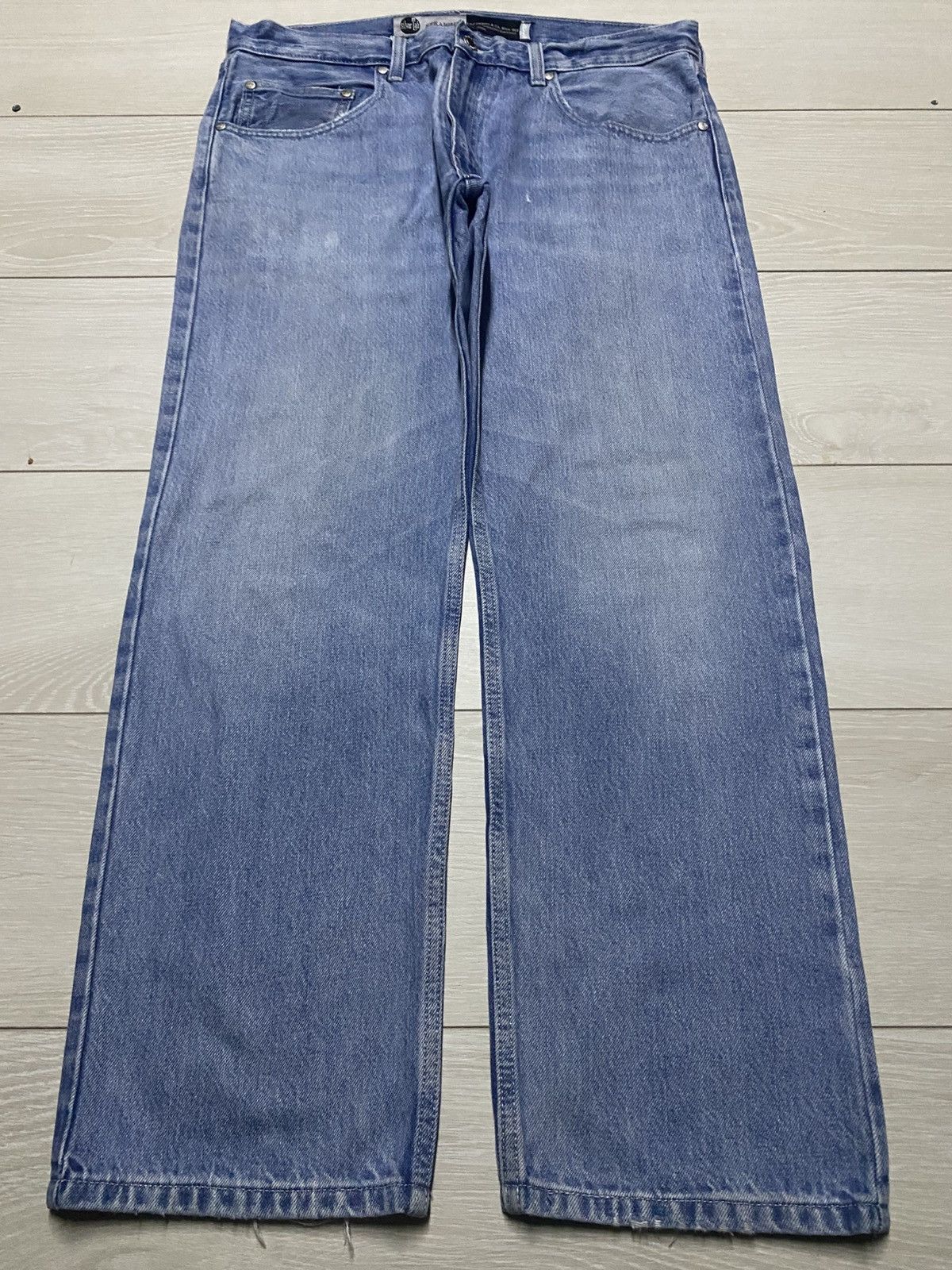 Levi's Vintage Levis Silver Tab Fade Wash Distressed Loose Jeans Size US 35 - 1 Thumbnail