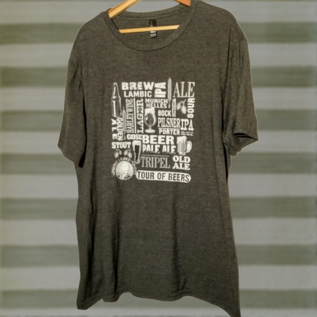 Vintage Winking Lizard Tavern Tour of Beers Shirt Men 2XL District Gray Duvel Ohio Size US XXL / EU 58 / 5 - 1 Thumbnail