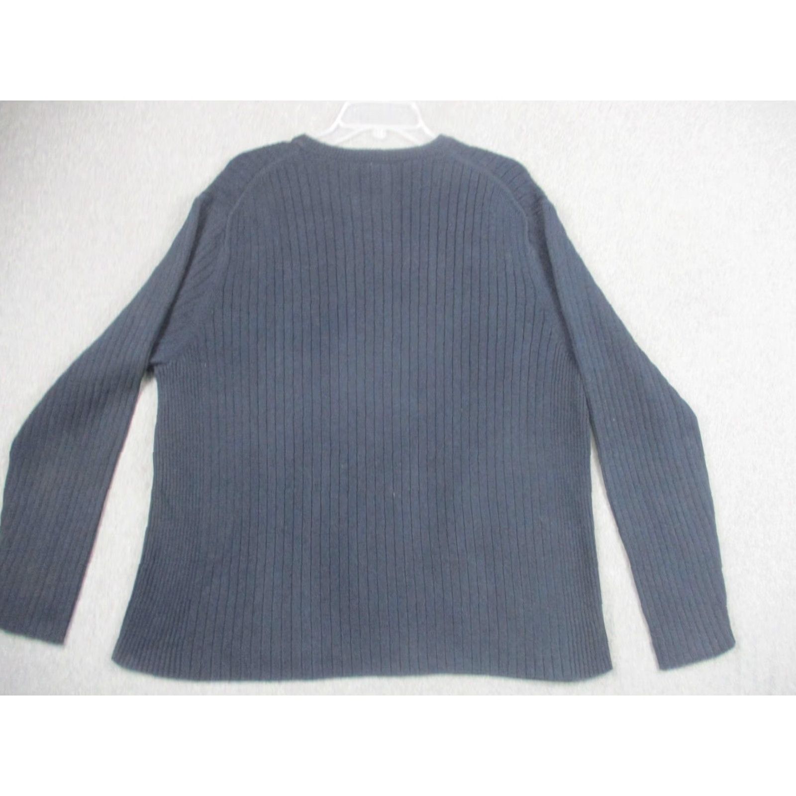 Gap VINTAGE Gap Sweater Mens XL Crewneck Ribbed 100% Cotton Hong Kong Y2K Blue Knit's Solid Knit's Crew Neck Mens XL Blue Gap Sweater Size US XL / EU 56 / 4 - 7 Thumbnail