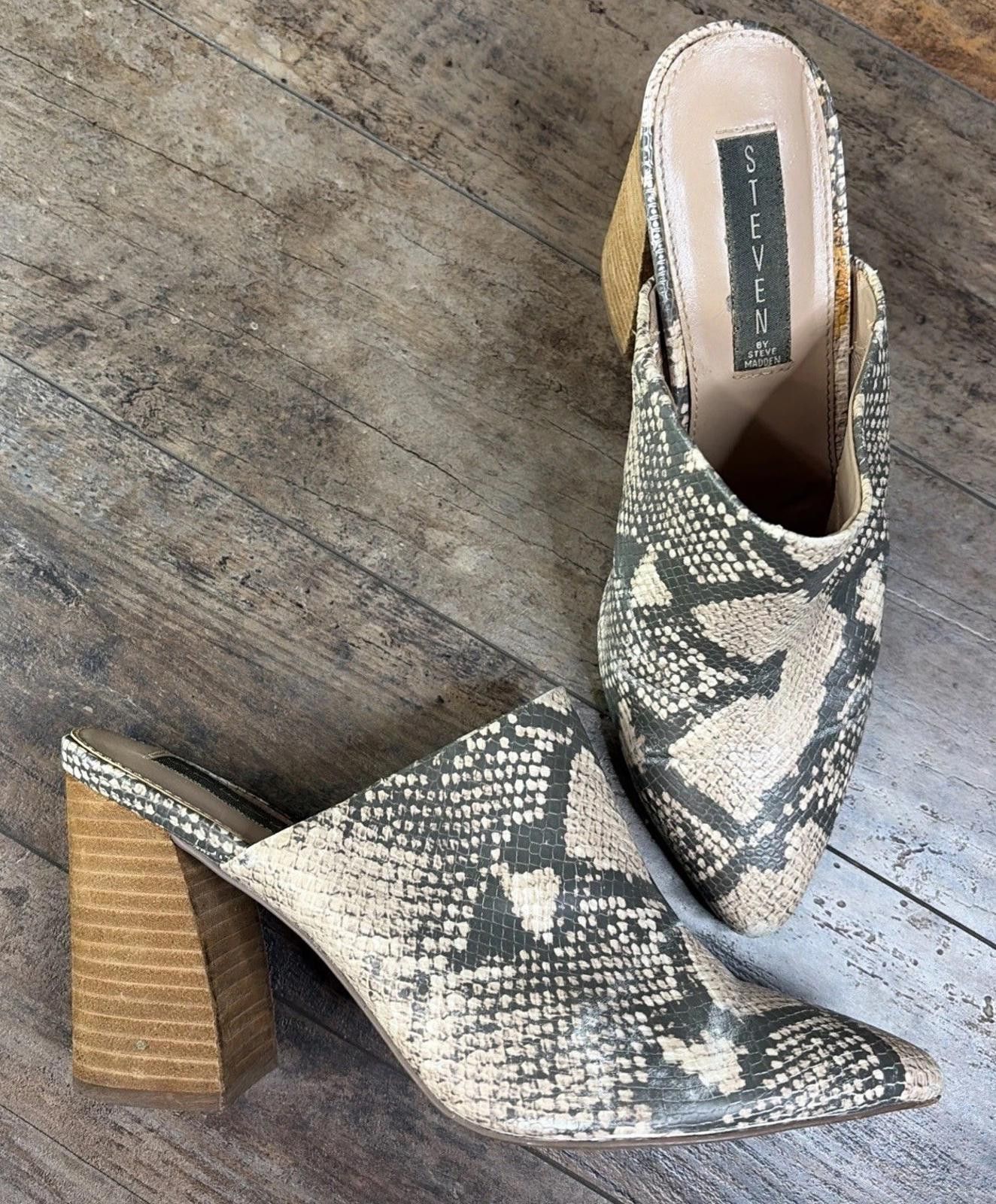 Steve Madden Steve Madden Snake Print Womens Size 8.5 Pointed Toe Slip On Size US 8.5 / IT 38.5 - 2 Thumbnail