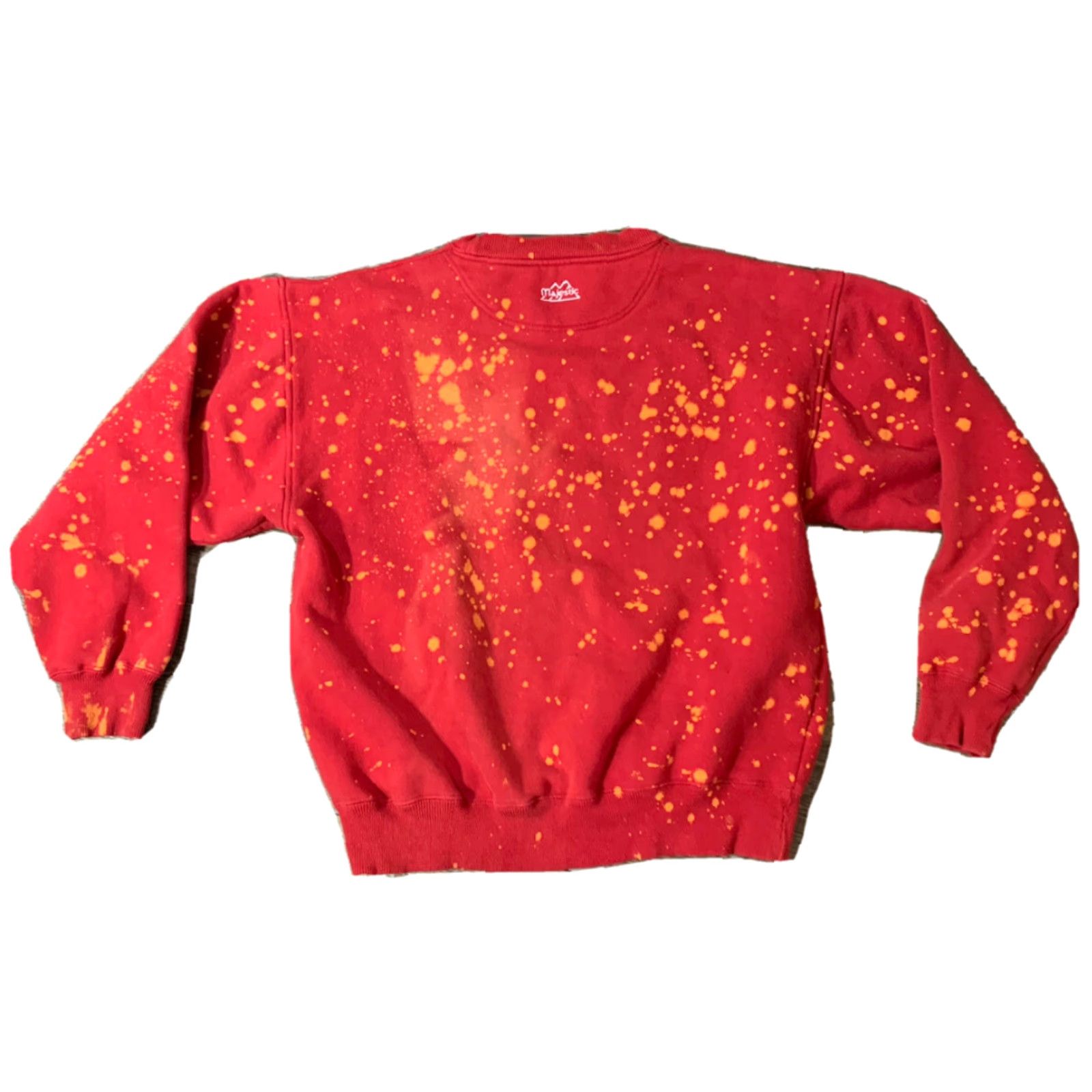 Vintage USA Majestic Mens Pullover Sweatshirt Large Red Cotton Blend Size US L / EU 52-54 / 3 - 3 Thumbnail