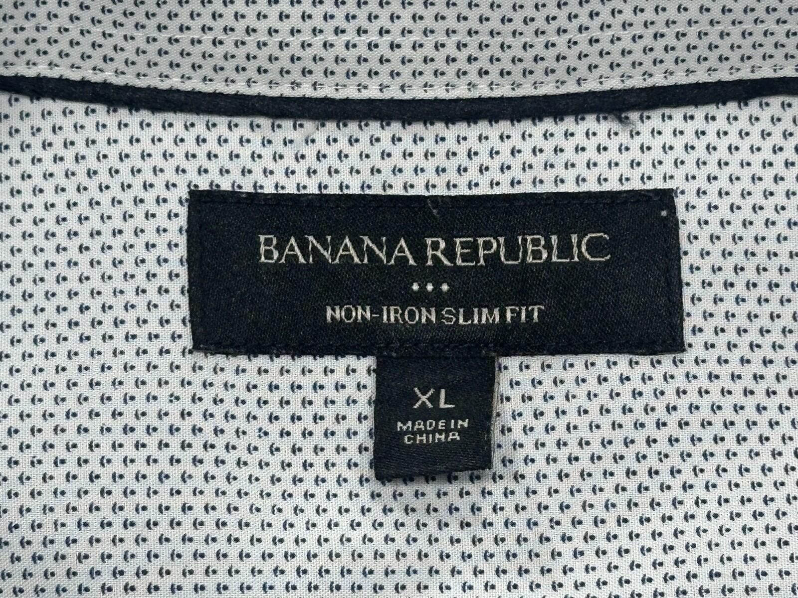 Banana Republic Banana Republic No-Iron Pinpoint Slim Button Up White Men XL Size US XL / EU 56 / 4 - 5 Thumbnail