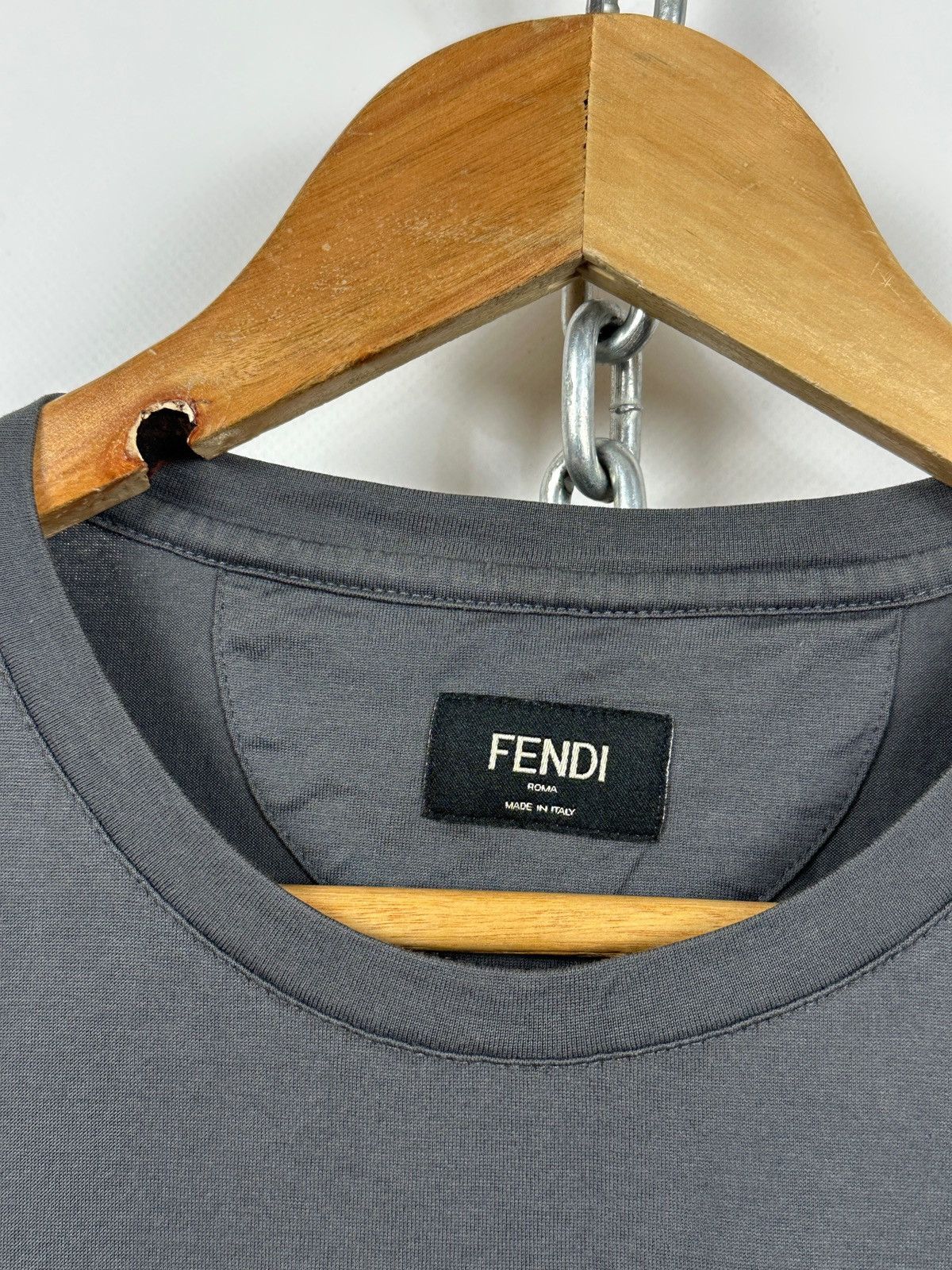 Fendi Fendi Monster Eyes Studded Gray T-Shirt Size US M / EU 48-50 / 2 - 17 Thumbnail
