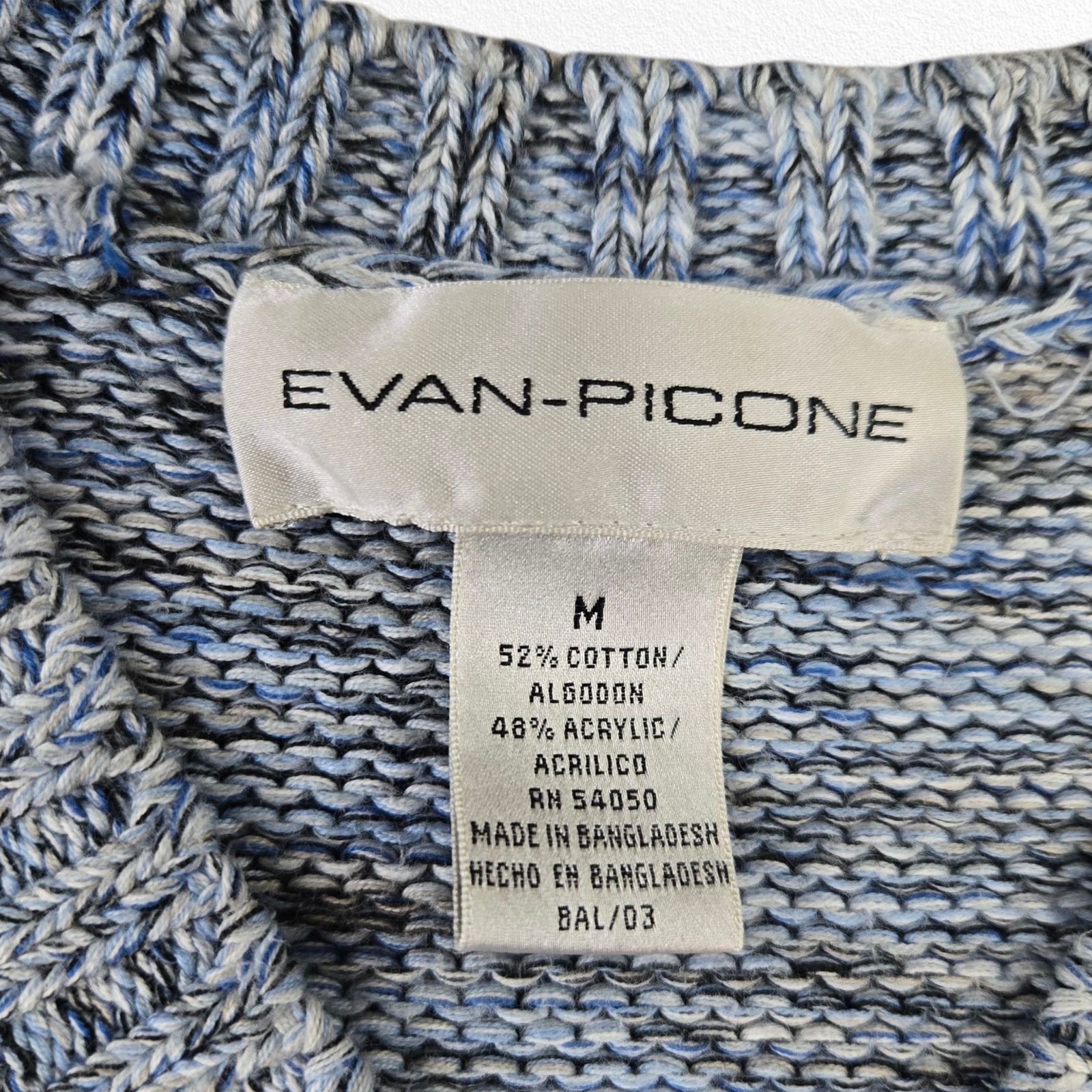 Evan Picone Y2K Evan-Picone Blue Knit Short Sleeve Sweater Size Medium Size M / US 6-8 / IT 42-44 - 4 Thumbnail