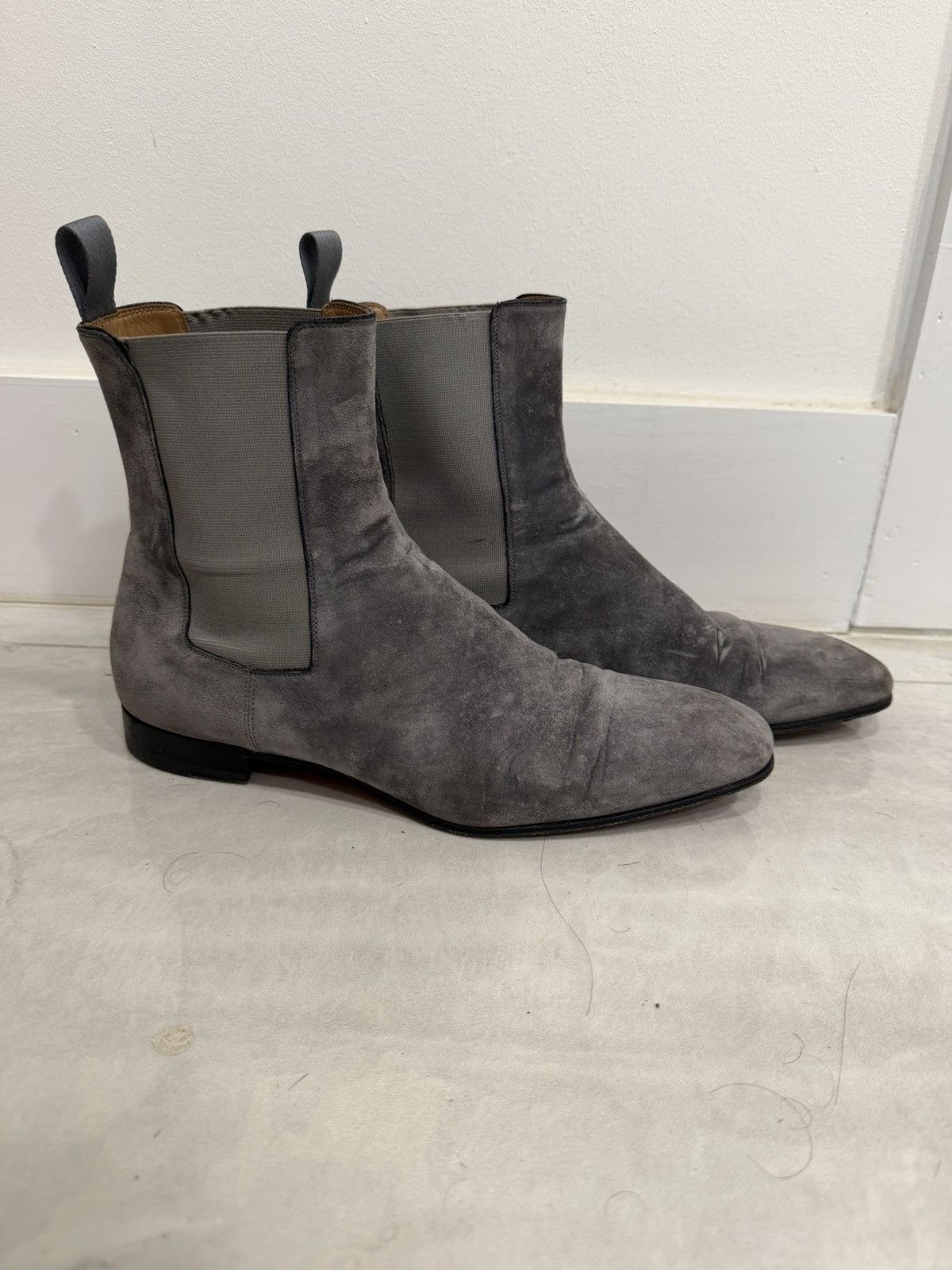 Christian Louboutin Christian Louboutin Roadie chelsea boot Gray Suede Size US 7.5 / EU 40-41 - 4 Thumbnail