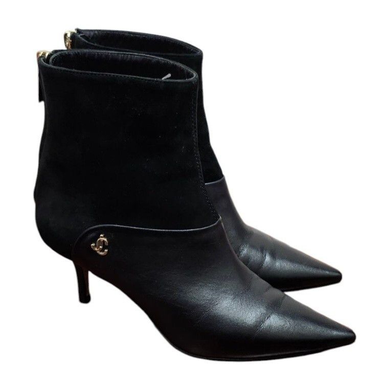 Jimmy Choo Jimmy Choo Black Suede/Leather Ankle Booties Women's Size US 4.5 / IT 34.5 - 2 Thumbnail