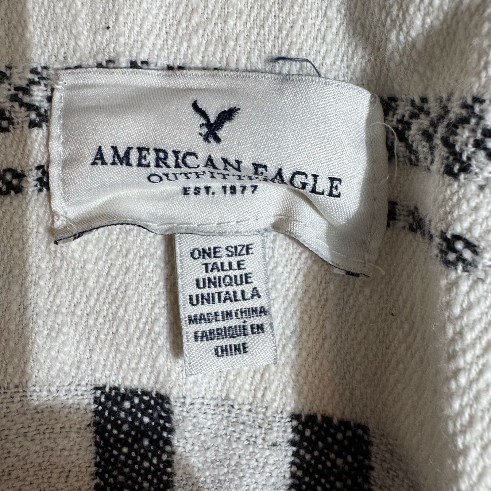 American Eagle Outfitters American Eagle Poncho Sweater One Size Boho Aztec Fringed Size ONE SIZE - 4 Thumbnail