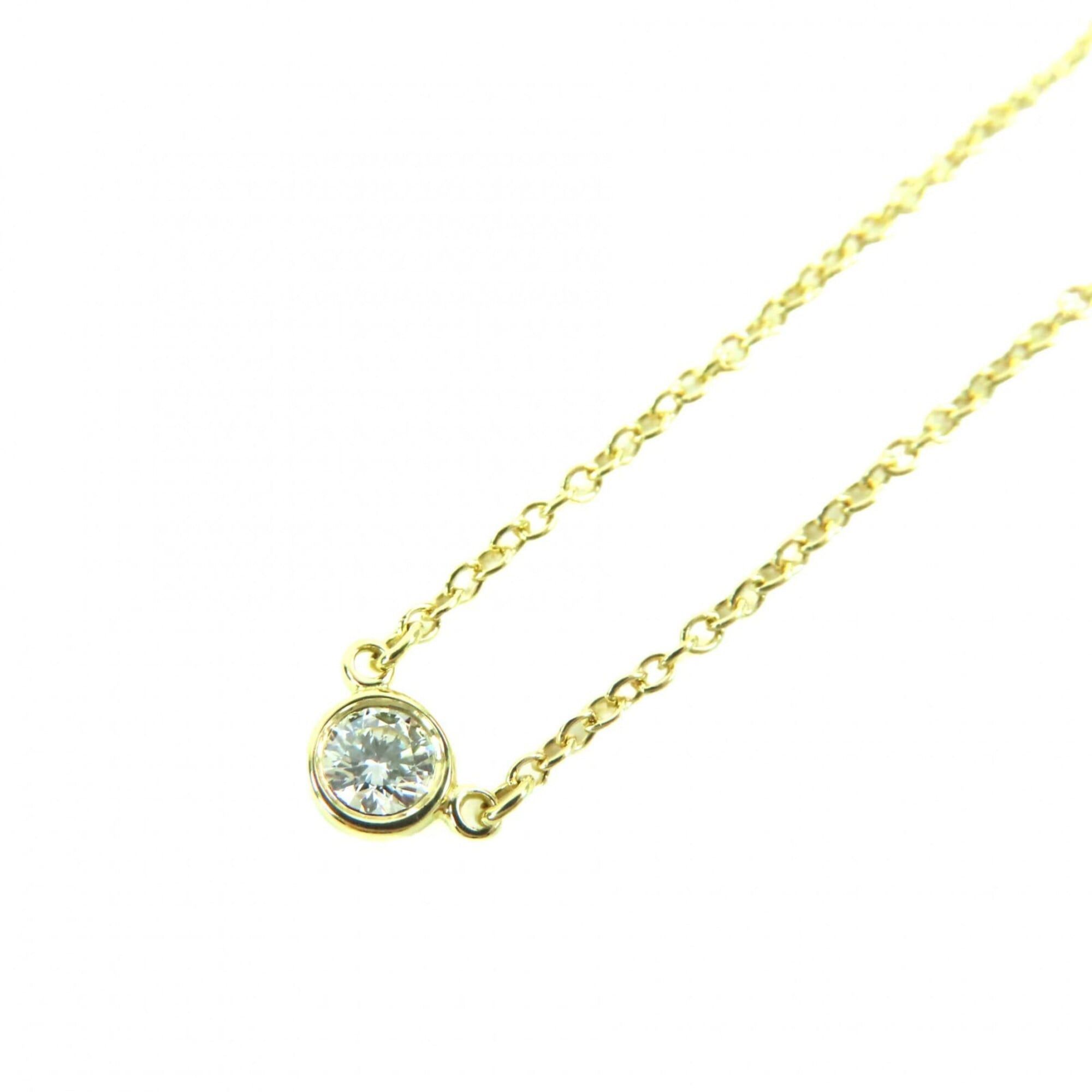 Tiffany & Co. TIFFANY&Co. Tiffany & Co. By the Yard Elsa Peretti K18 750YG Diamond 0.05ct Necklace, Frame Diameter Approx. 3.80mm, Yellow Gold, Weight 1.79g, Current Model, Women's Size ONE SIZE - 1 Thumbnail
