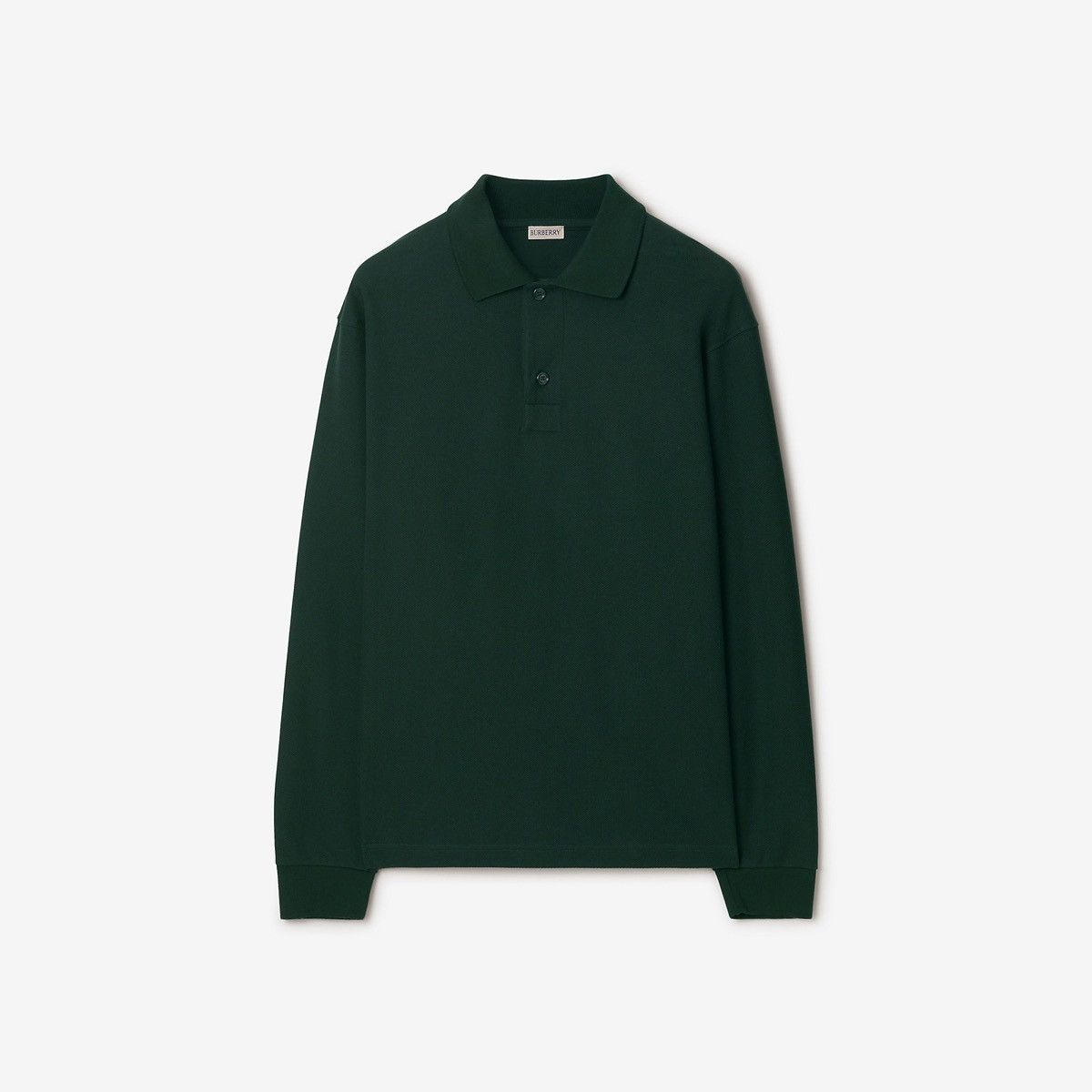Burberry Burberry Green Cotton Long Sleeve Polo Shirt Size US XS / EU 42 / 0 - 1 Thumbnail