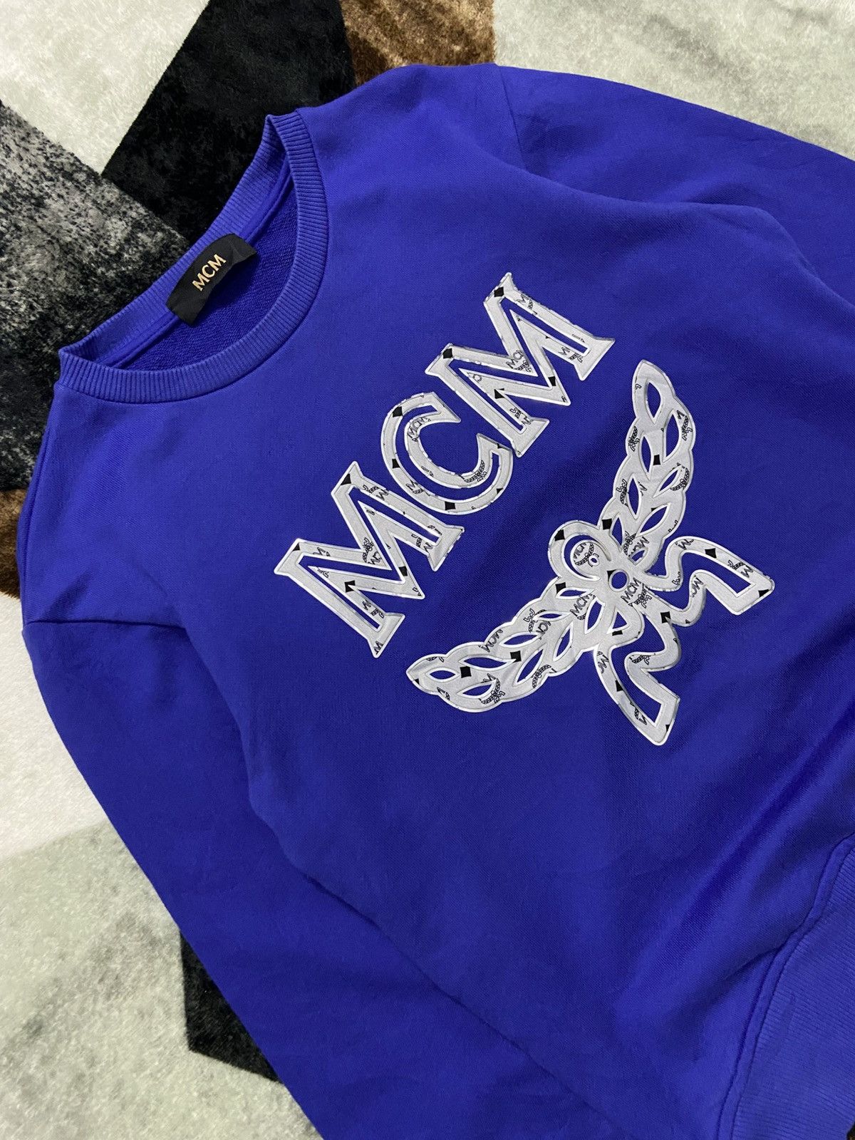 MCM MCM Luxury Metallic Logo Silver Winged Emblem Sweatshirts Size US S / EU 44-46 / 1 - 6 Thumbnail