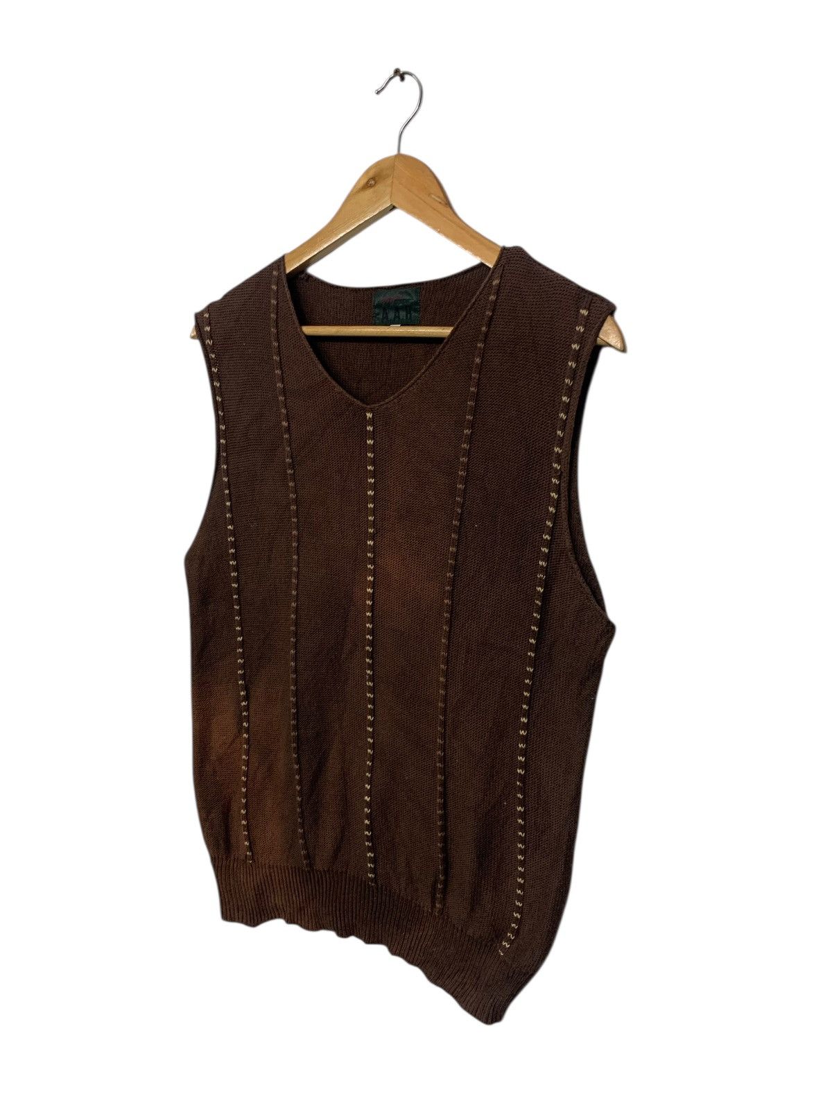Yohji Yamamoto Vintage Yohji Yamamoto A.A.R Signiture Knitwear Sleeveless Size US M / EU 48-50 / 2 - 2 Thumbnail
