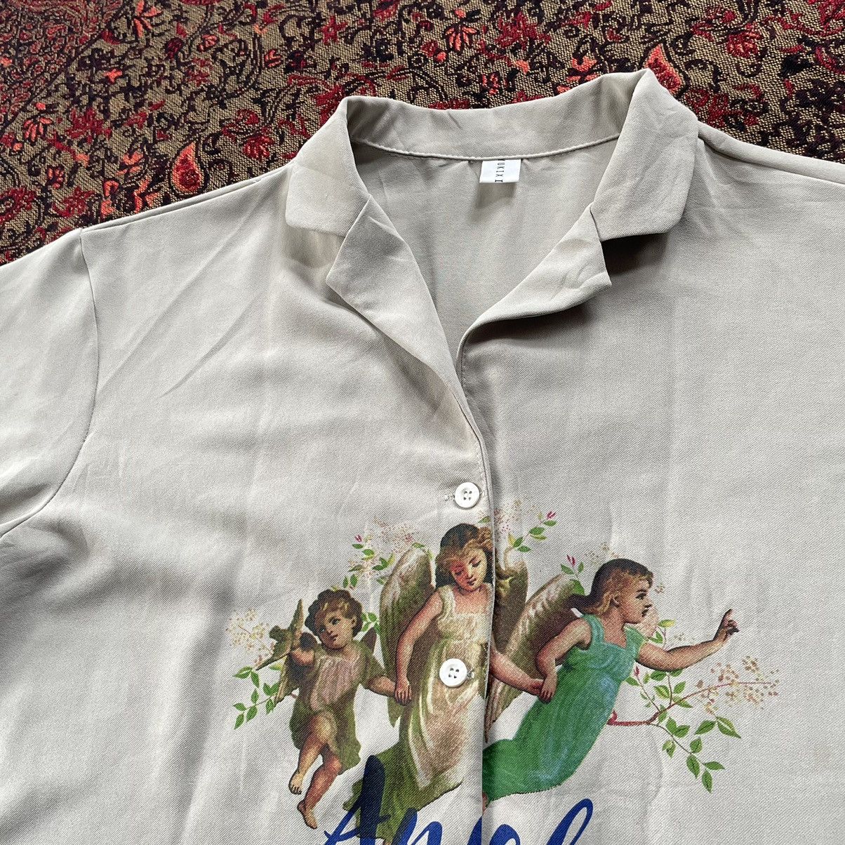 If Six Was Nine × Vintage Japanese Open Collar Silk Shirt Size M / US 6-8 / IT 42-44 - 1 Thumbnail