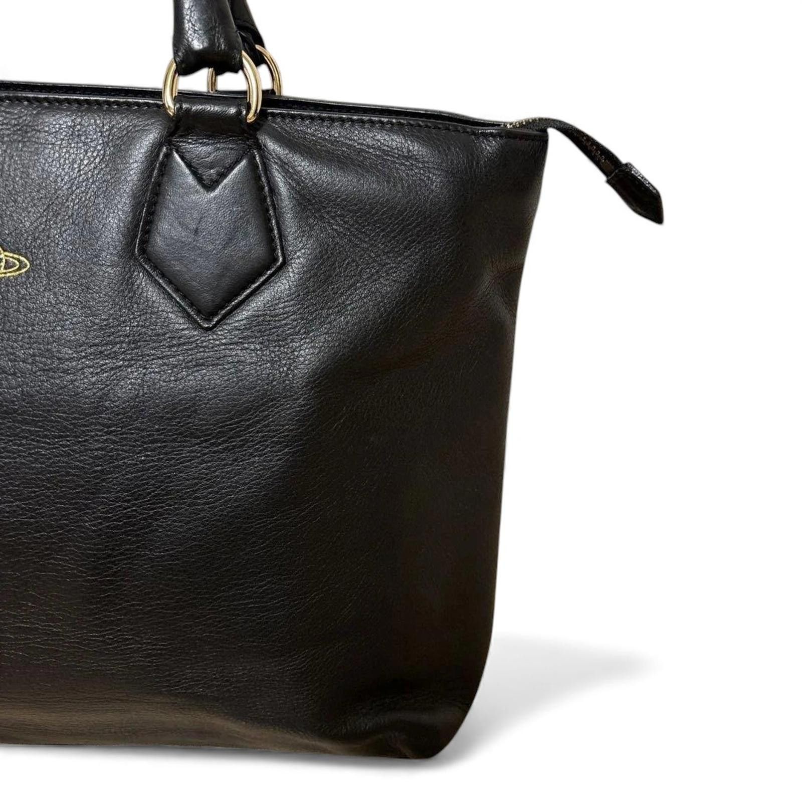 Vivienne Westwood Vivienne Westwood - Black Leather Tote Bag Size ONE SIZE - 3 Thumbnail