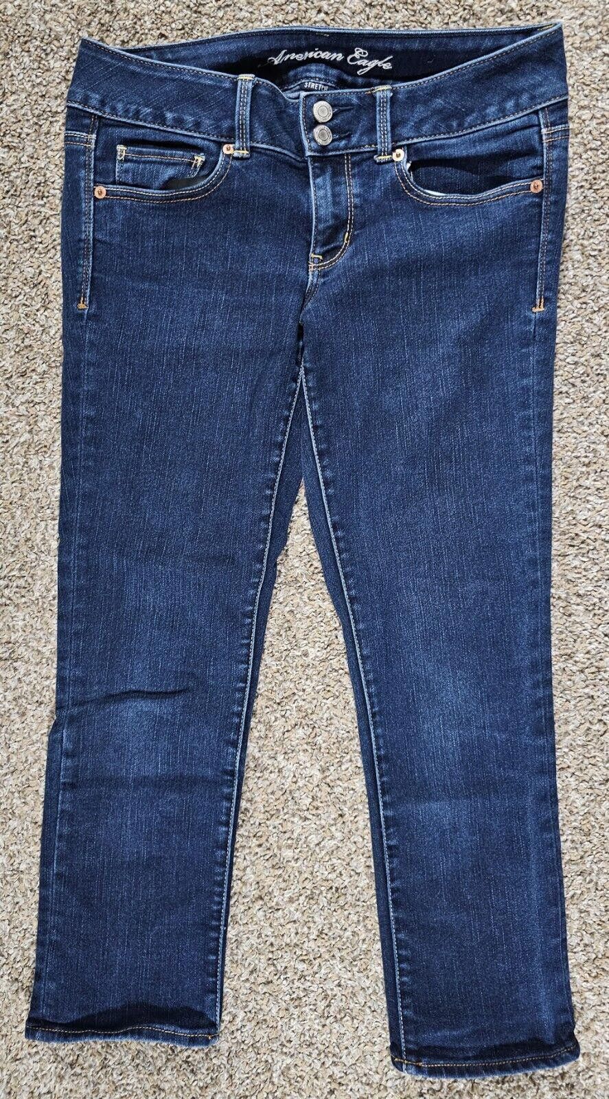 Designer American Eagle Artist Stretch Straight Blue Jeans Size 6R Size 28" / US 6 / IT 42 - 1 Thumbnail