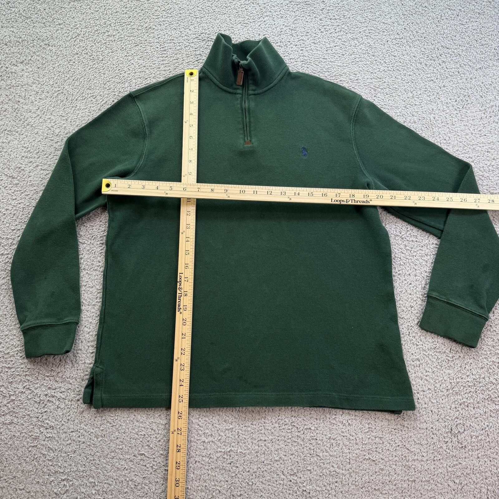 Polo Ralph Lauren Polo Ralph Lauren Green Quarter Zip Pullover Sweatshirt M Size US M / EU 48-50 / 2 - 4 Thumbnail