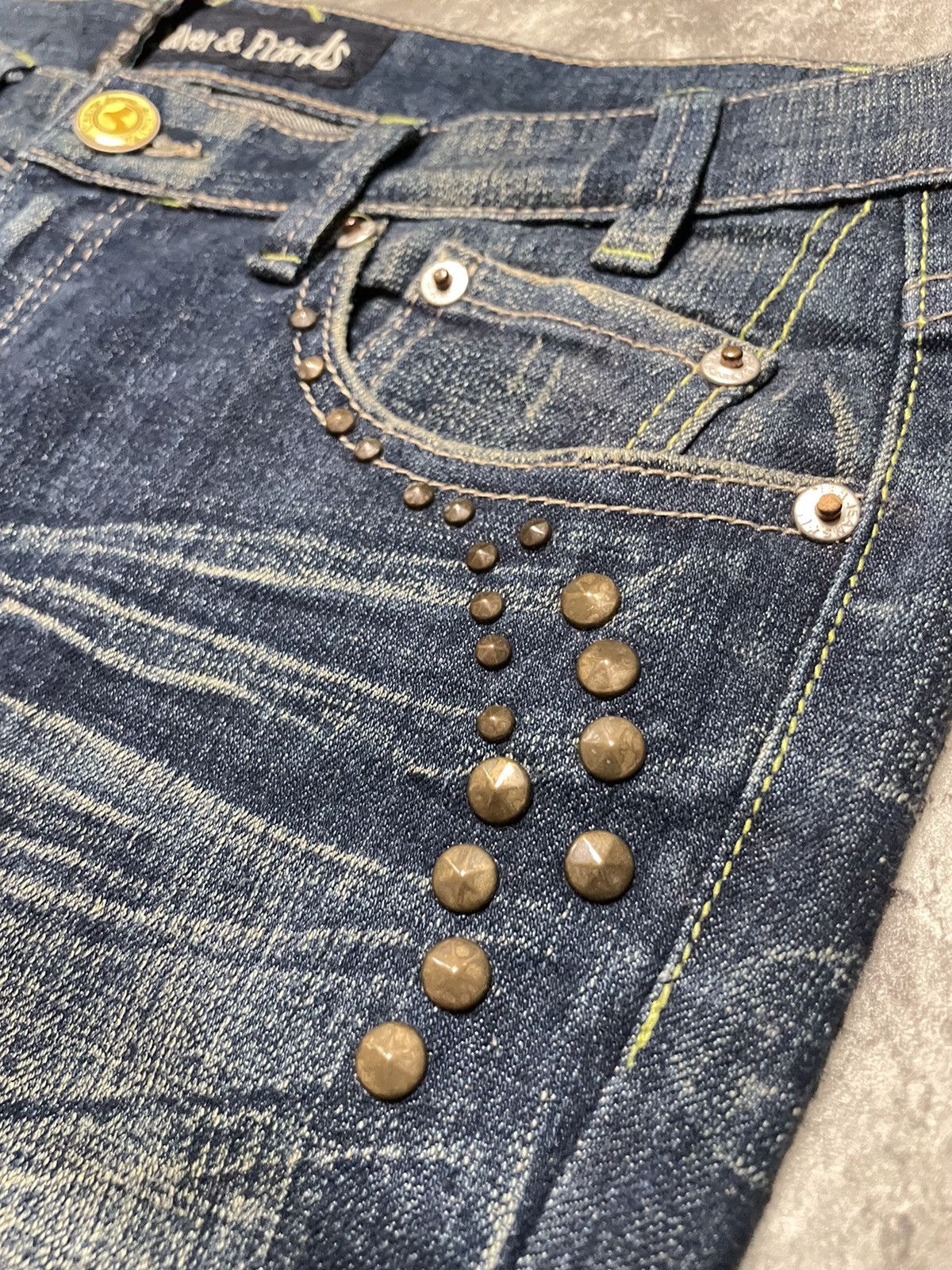 If Six Was Nine × Japanese Brand × Le Grande Bleu (L.G.B.) Japanese Flare Studded Jeans L. Waver KmRii lgb Style Size US 30 / EU 46 - 6 Thumbnail