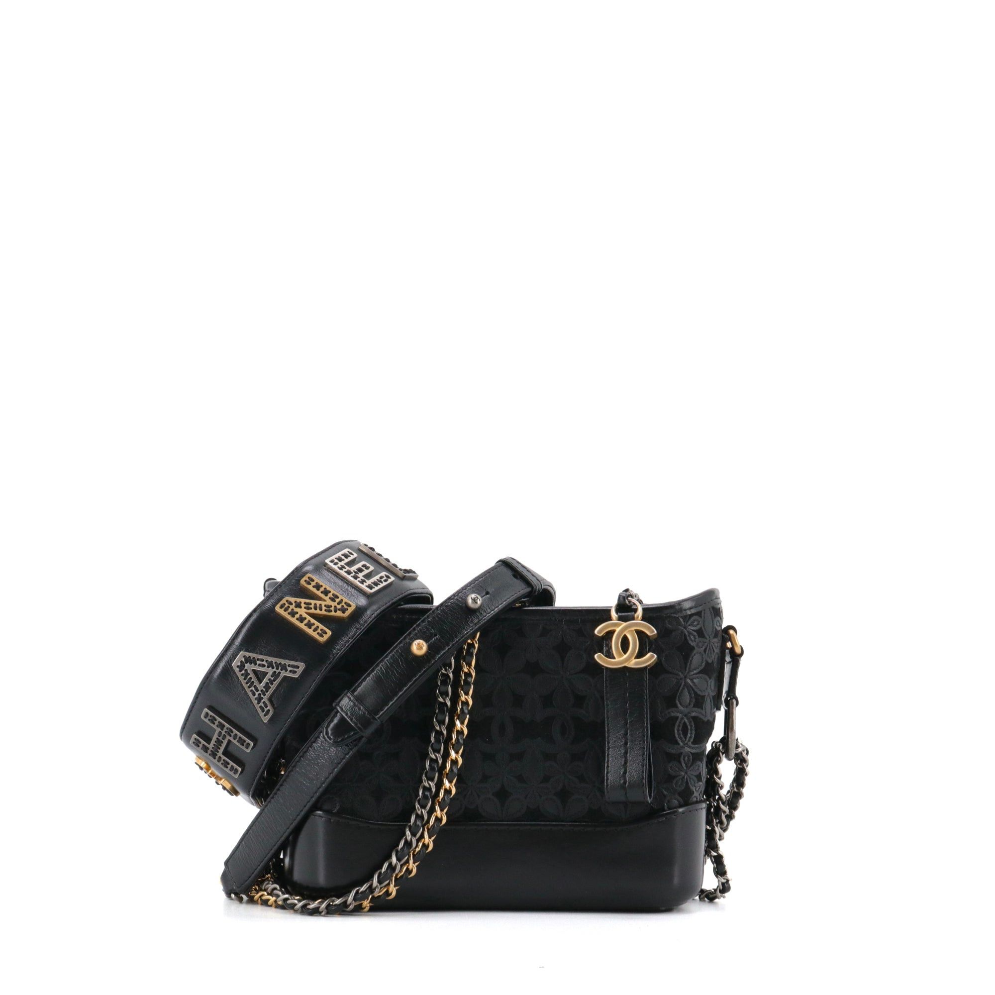 Chanel - Chanel Limited Edition Gabrielle Mini Shoulder Bag In Black Leather And Canvas, Women's