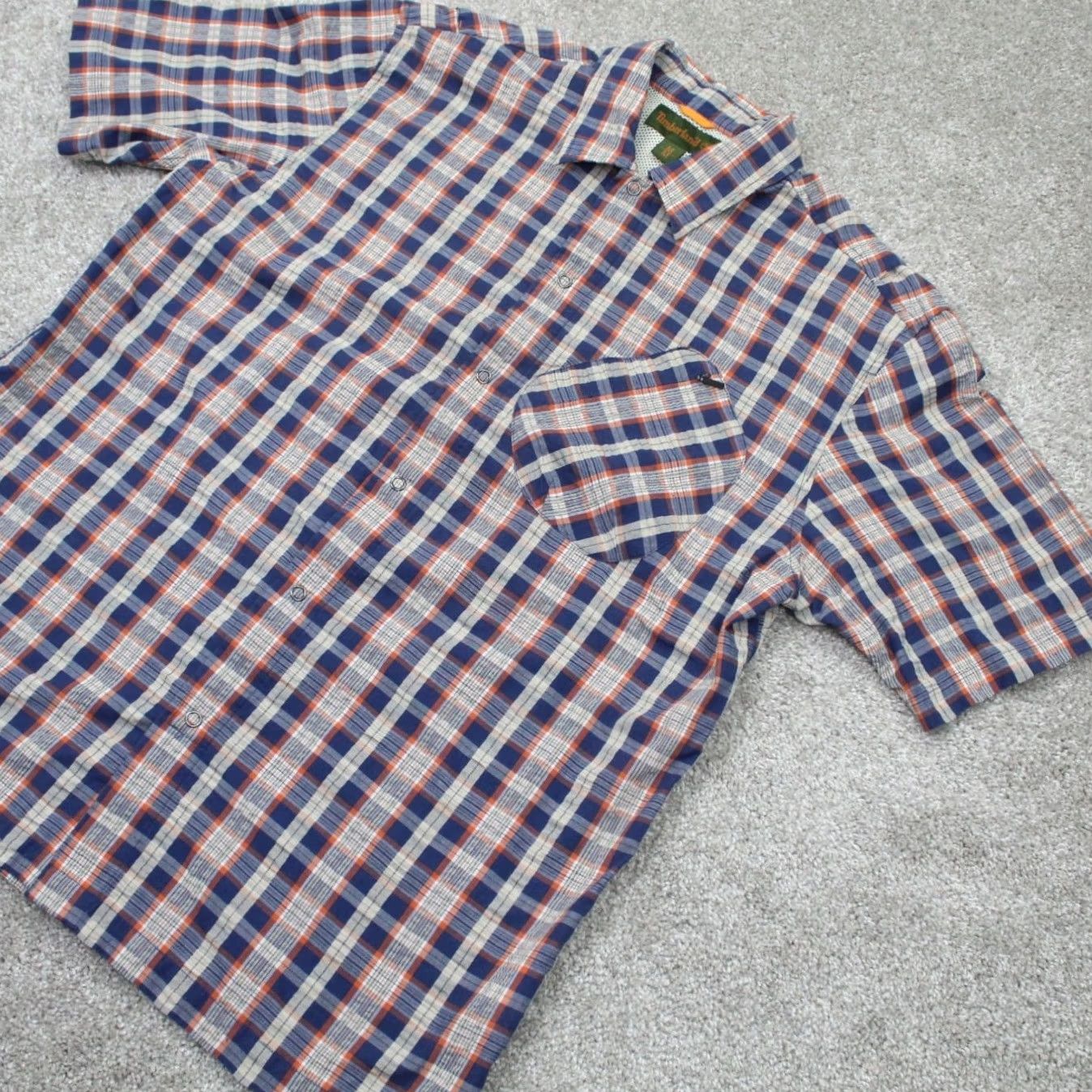 Timberland Timberland Button-Up Shirt Mens Medium Blue Plaid S/S Snap Button Casual Workwear Vintage No Size US M / EU 48-50 / 2 - 3 Thumbnail