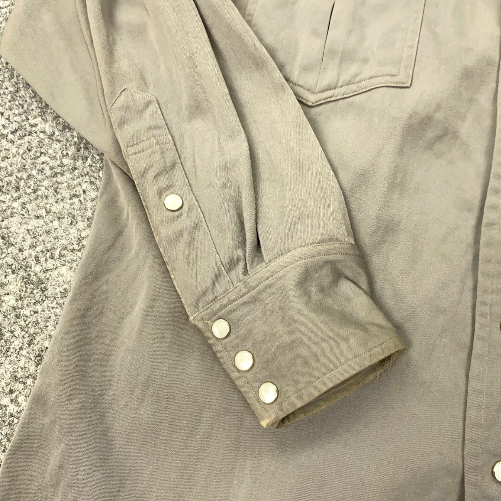 Vintage VINTAGE Diamond Men's Wool Shirt XL Gray 60s Western Snap Button Up Casual Workwear Size US XL / EU 56 / 4 - 7 Thumbnail
