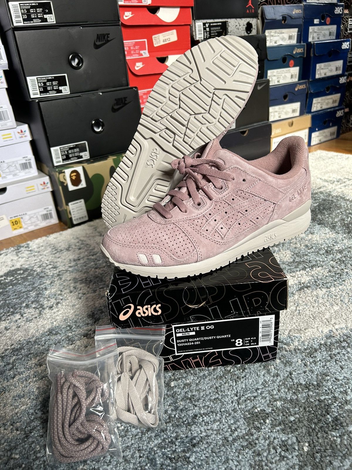 Asics × Kith × Ronnie Fieg 1201A224-251 FW20 GEL LYTE iii “THE PALETTE” DUSTY QUARTZ Size US 8 / EU 41 - 2 Thumbnail