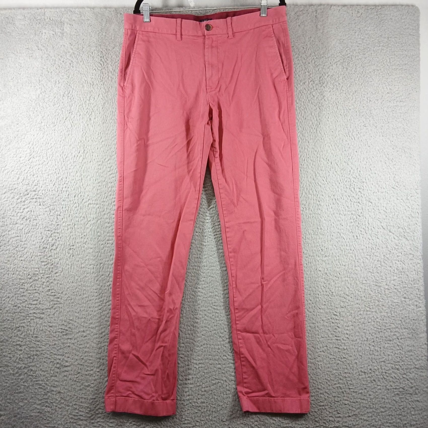 J.Crew J.Crew Mens Pants Flex Straight Chino Pink 34x34 Casual Business Slim Fit Size US 34 / EU 50 - 2 Thumbnail