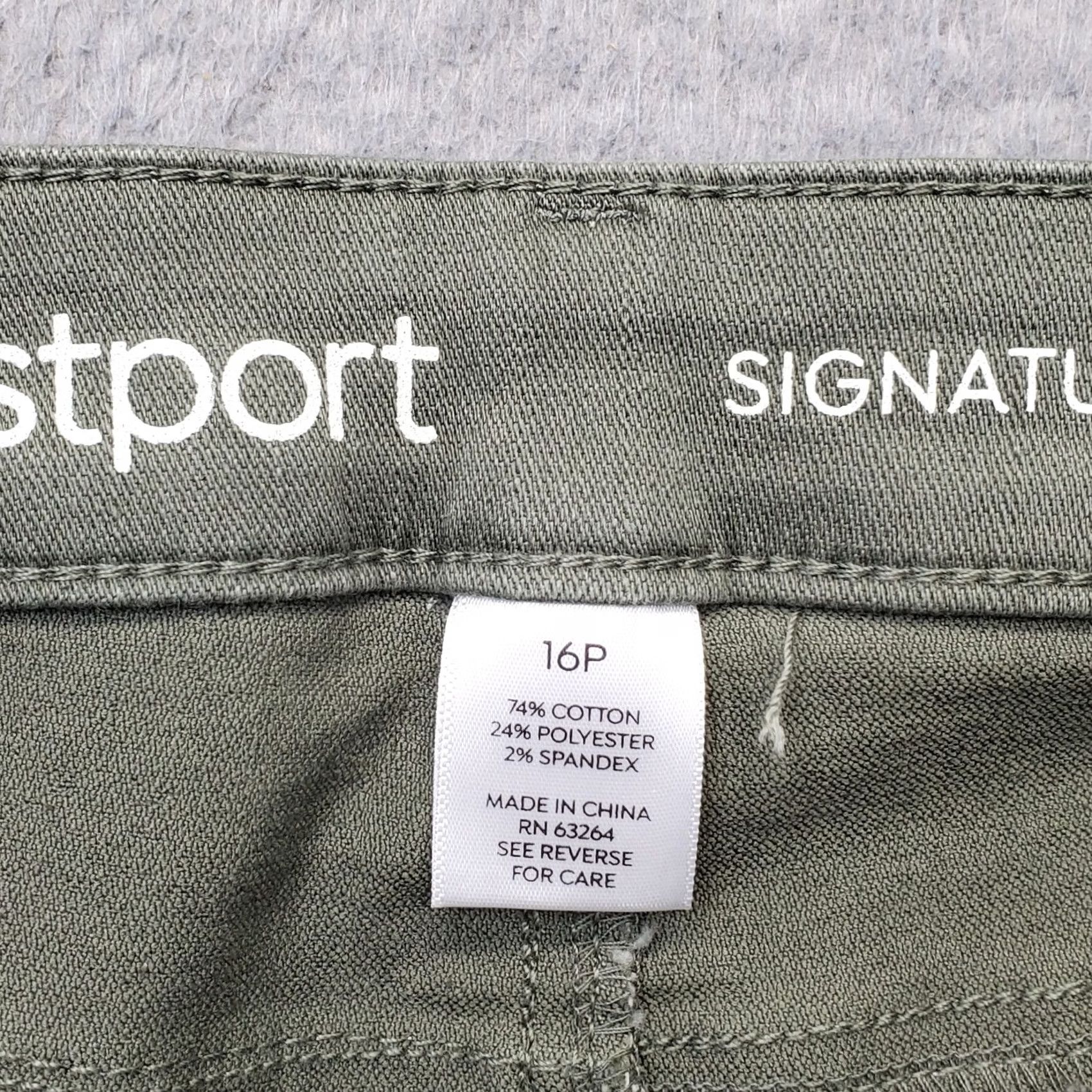 Vintage VINTAGE Westport Skinny Jeans Womens Petite 16P Green Denim Signature Fit Ankle Button Size 38" / US 16 / IT 52 - 7 Thumbnail