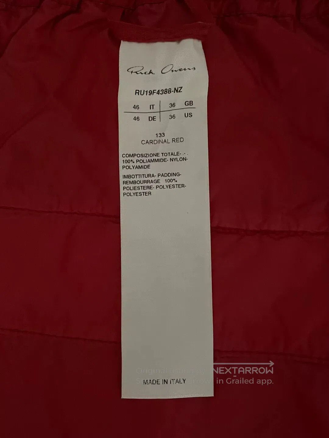 Rick Owens rick owens red slim. Size US 34 / EU 50 - 5 Thumbnail
