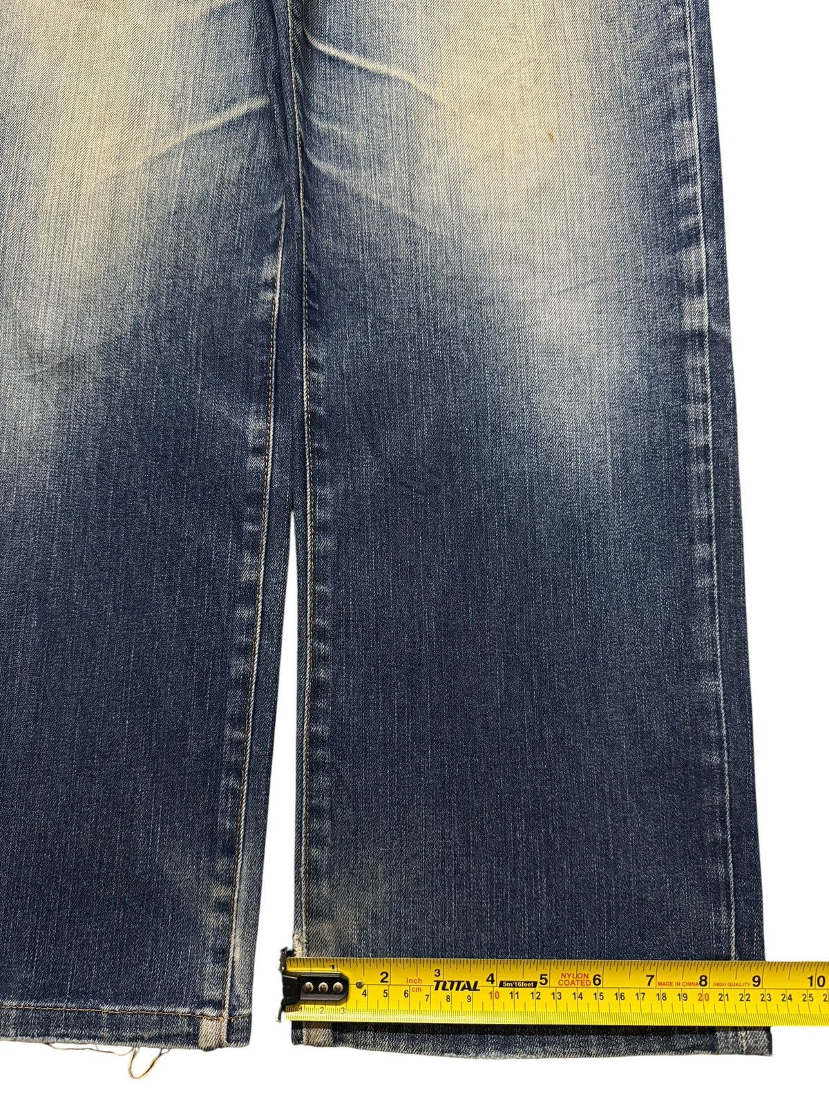 Uniqlo Vintage Y2K Japanese Uniqlo Mud Wash Distress Wide Leg Baggy Size US 33 - 13 Thumbnail
