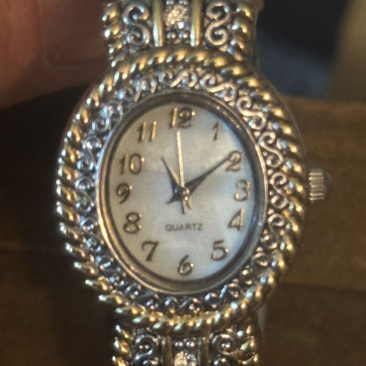 Vintage Vintage Accutime fancy two tone rhinestone cuff watch Size ONE SIZE - 4 Thumbnail