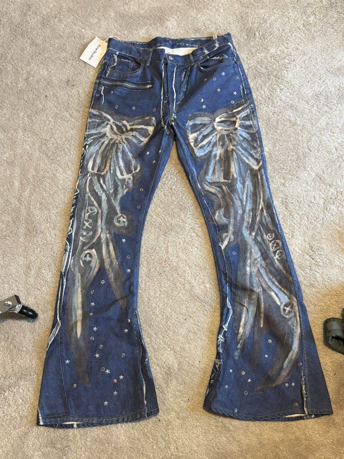 Acne Studios Acne Studios 3D printed jeans | Grailed