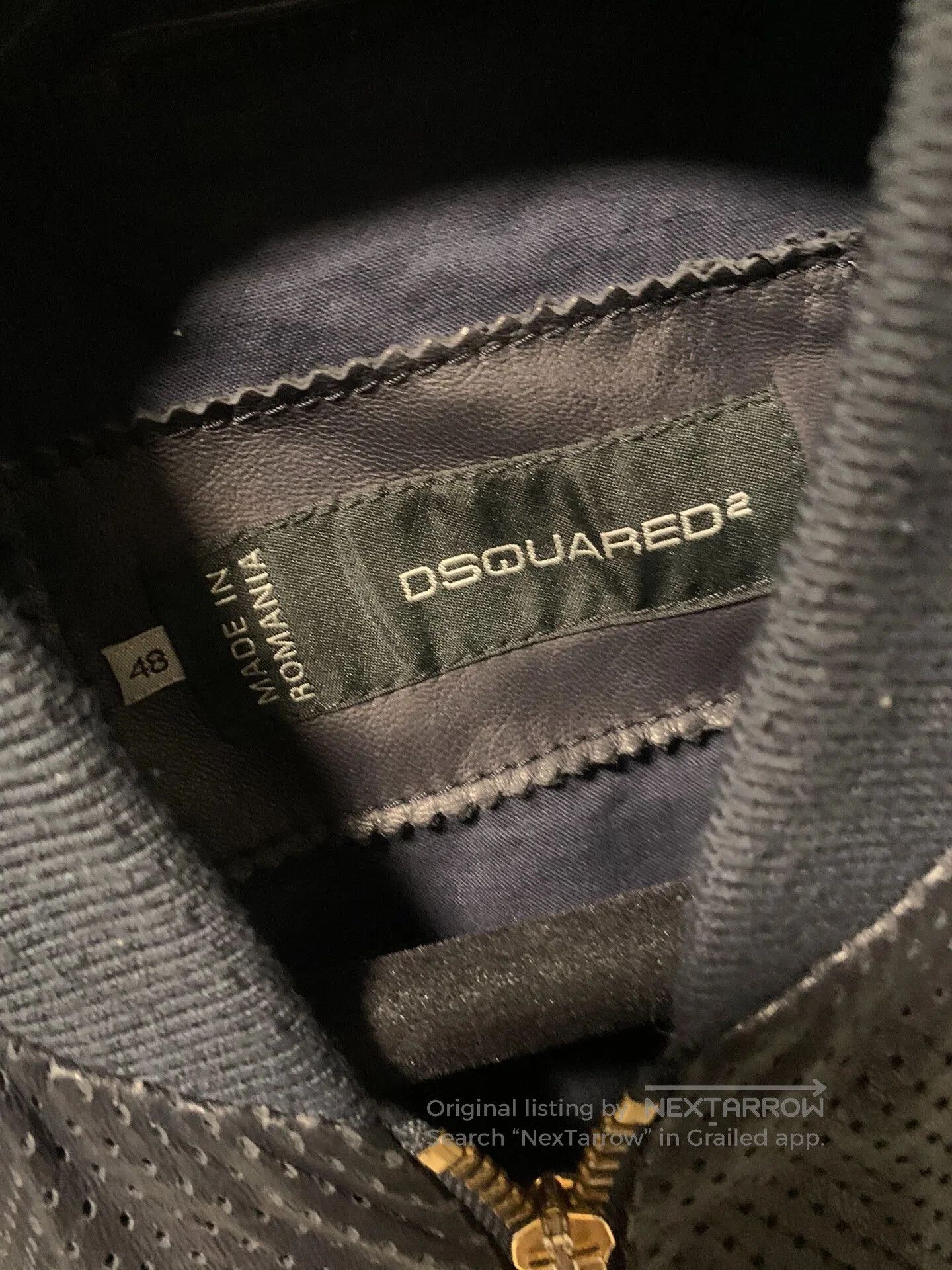 Dsquared2 stylish dsquared2 leather bomber jacket. Size US M / EU 48-50 / 2 - 3 Thumbnail