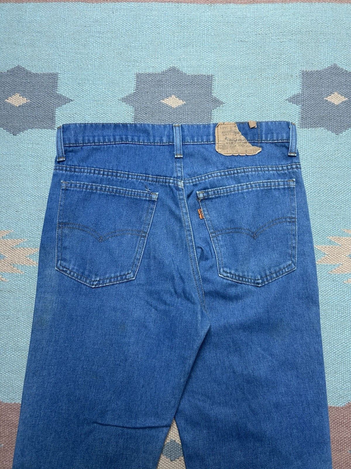 Vintage Vtg 70s Levi’s 517 jeans bootcut flare orange tab USA 32x33 Size US 32 / EU 48 - 3 Thumbnail