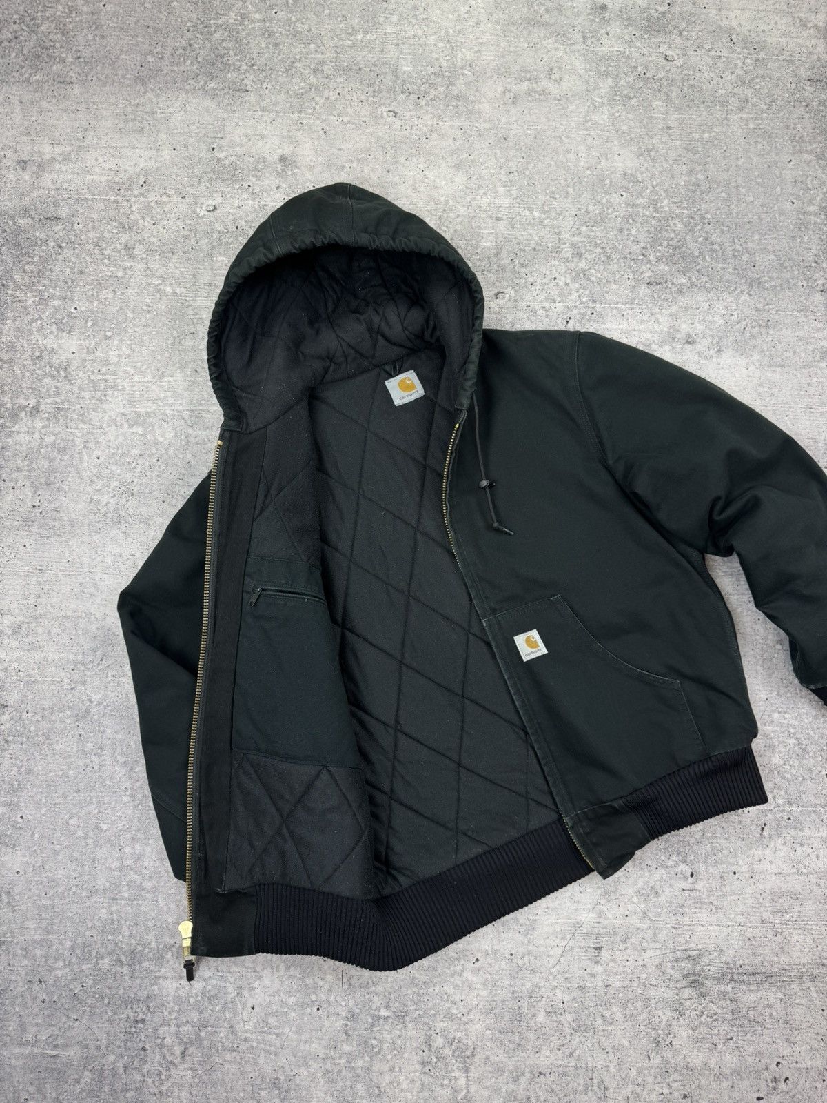Carhartt Vintage Carhartt Active Jacket Black Denim Bomber Jacket M-L Size US L / EU 52-54 / 3 - 12 Thumbnail