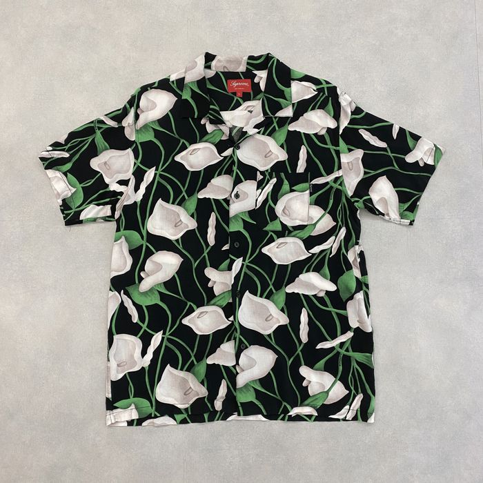 Supreme Lily Rayon Shirt SS18 (Black, size L) | Grailed