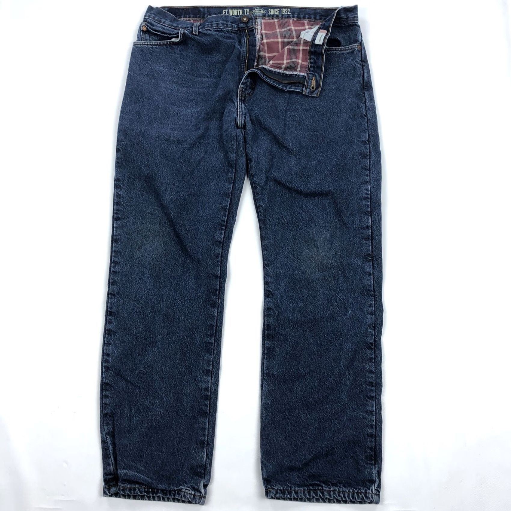Dickies Dickies Jeans 38x32 Relaxed Fit Flannel Lined Blue Denim Workwear Size US 38 / EU 54 - 2 Thumbnail