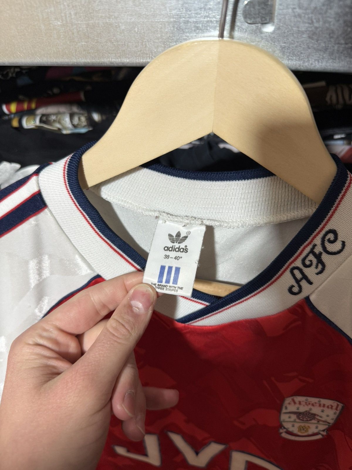 Adidas Vintage Adidas Arsenal 1990 1991 1992 Home Soccer Jersey Size US L / EU 52-54 / 3 - 5 Thumbnail